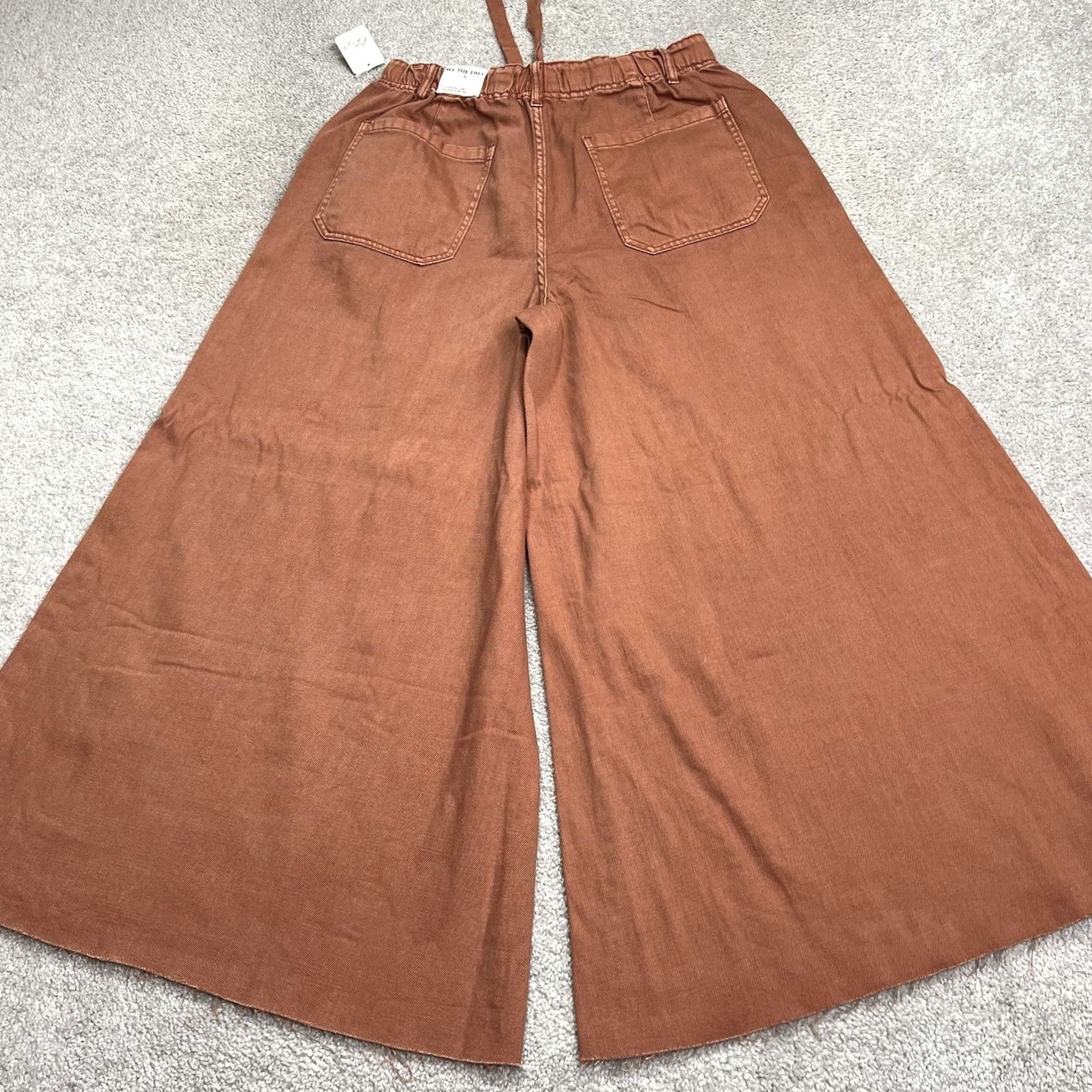 Free People VINTAGE Free People We The Free Pants High Rise Ultra Wide Leg Clover Copper NWT Size 36" / US 14 / IT 50 - 6 Thumbnail
