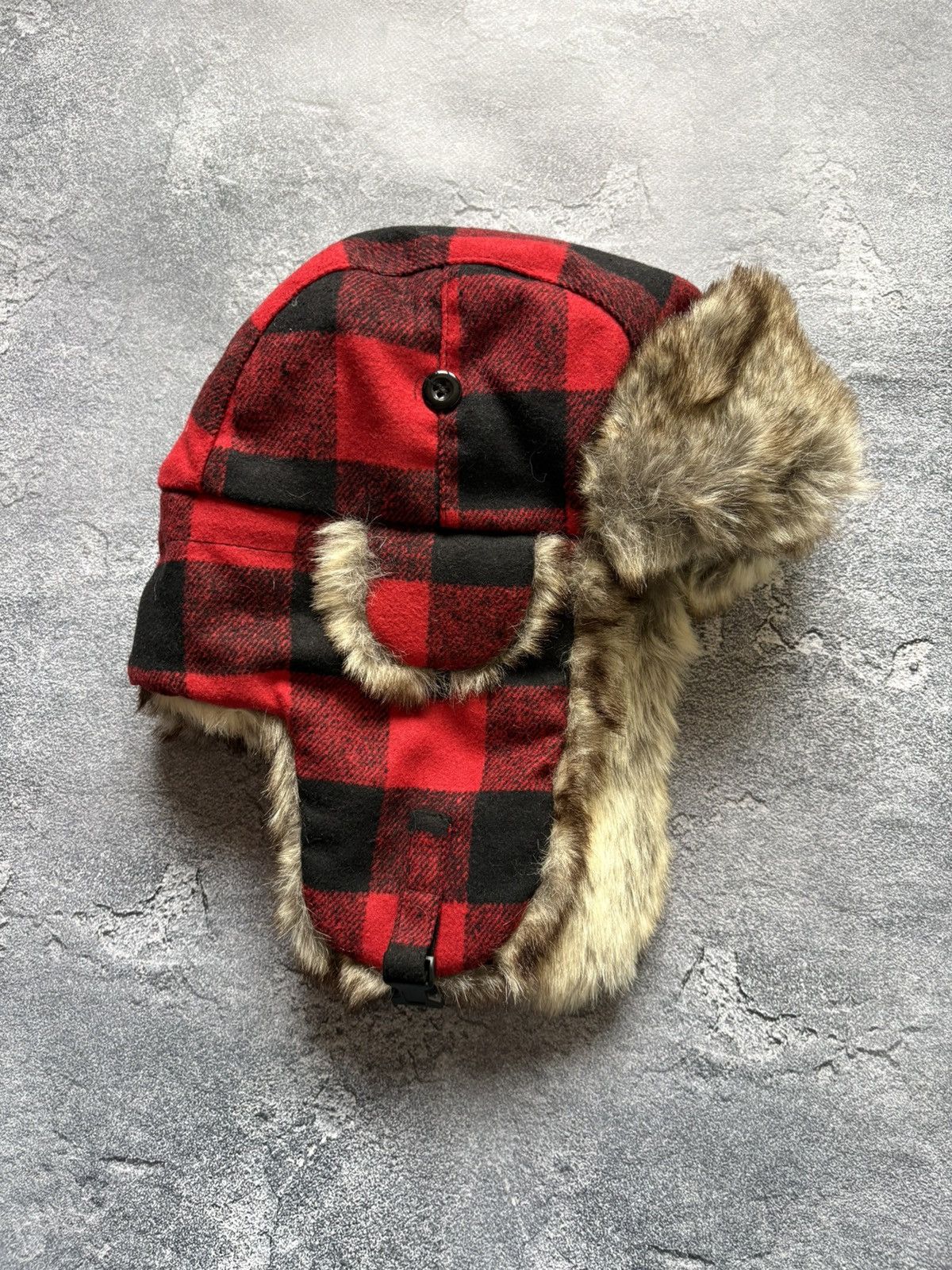 Woolrich Woolen Mills Crazy Vintage Woolrich Y2K Faux Fur Ushanka Hat Rare Size ONE SIZE - 3 Thumbnail