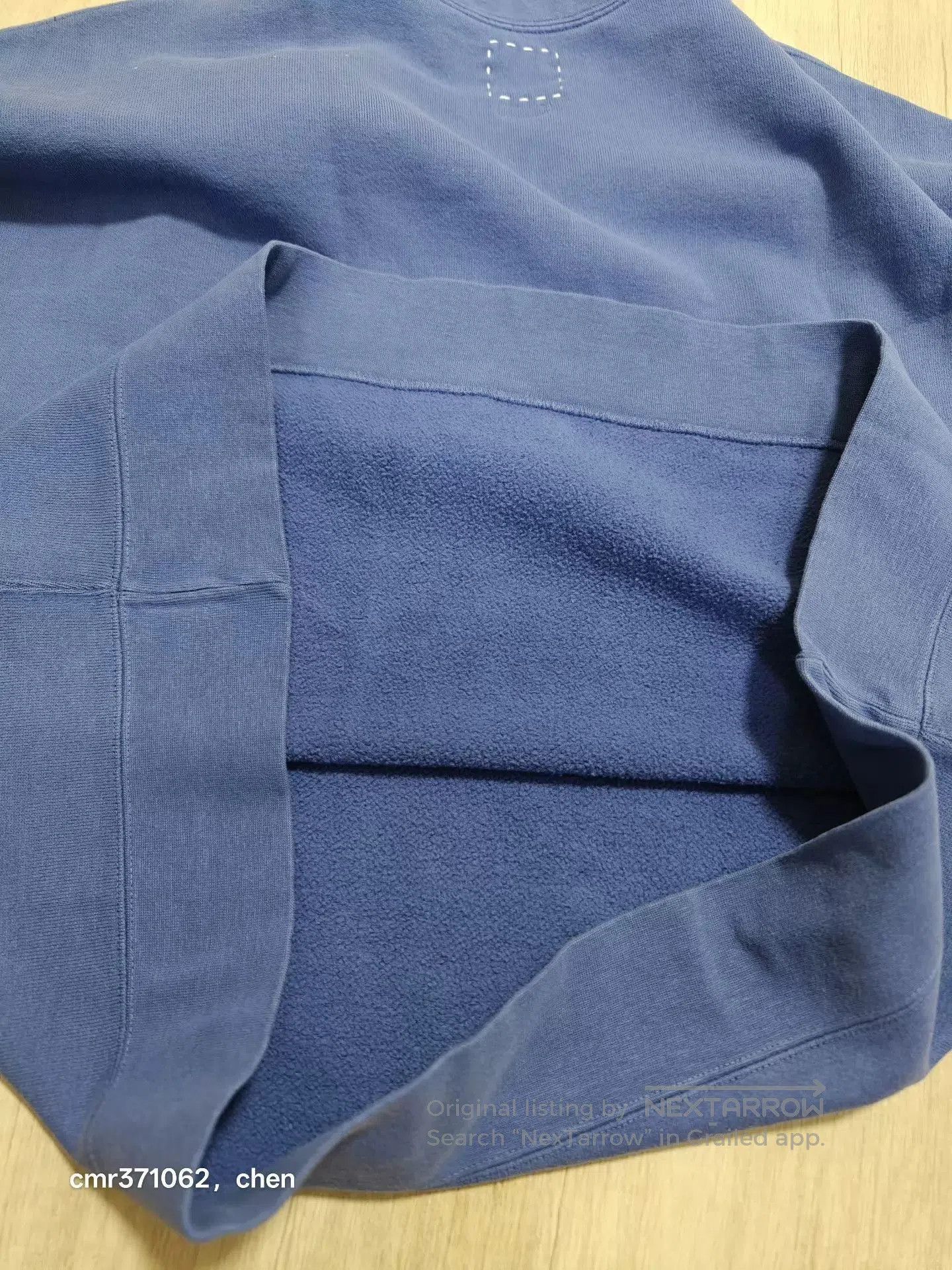 Visvim Blue Sleeveless Sweatshirt Top. Size US L / EU 52-54 / 3 - 7 Thumbnail