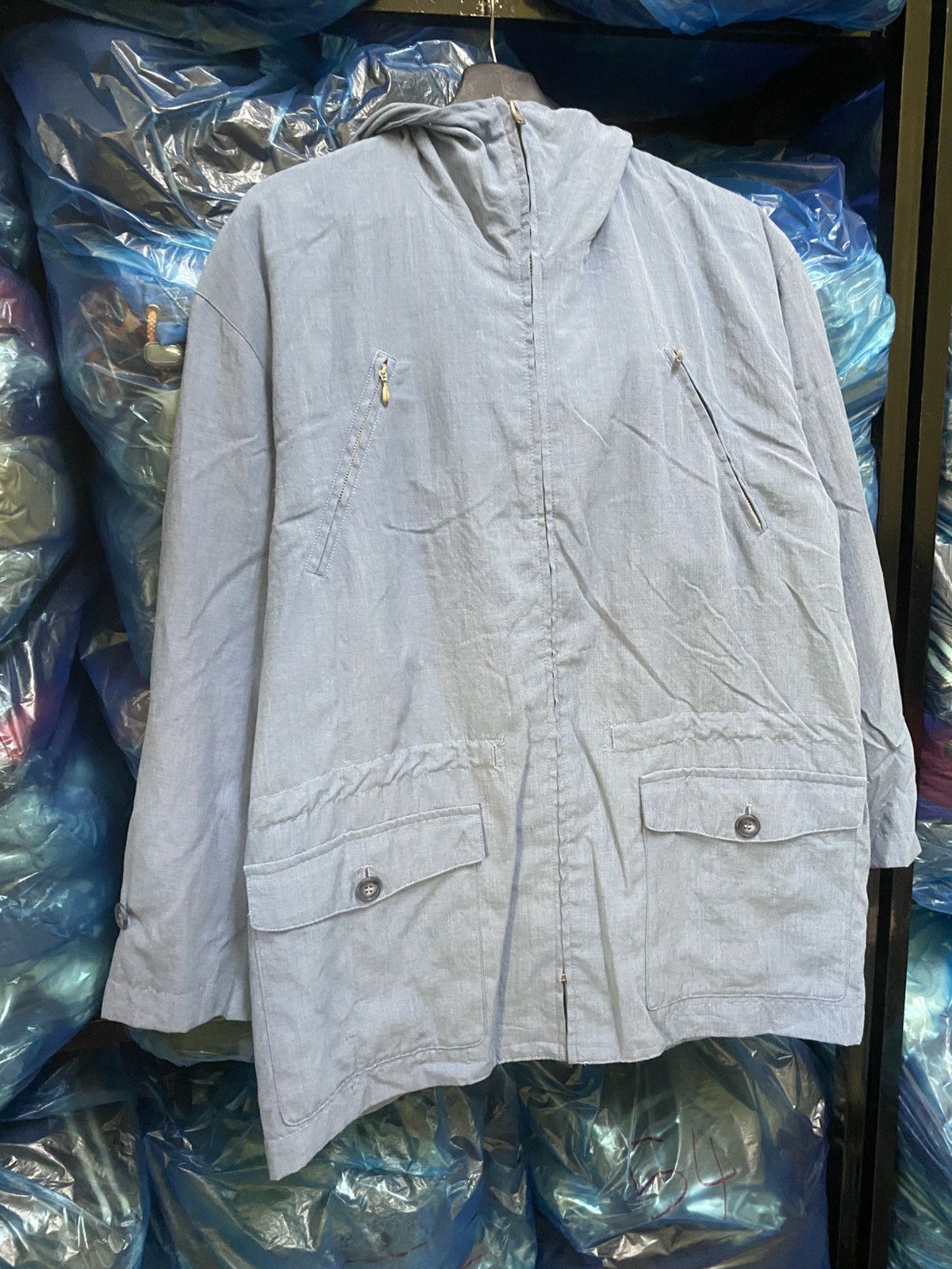 Other Vintage JUMP Japan Light Blue Hooded Field Jacket Size US M / EU 48-50 / 2 - 3 Thumbnail