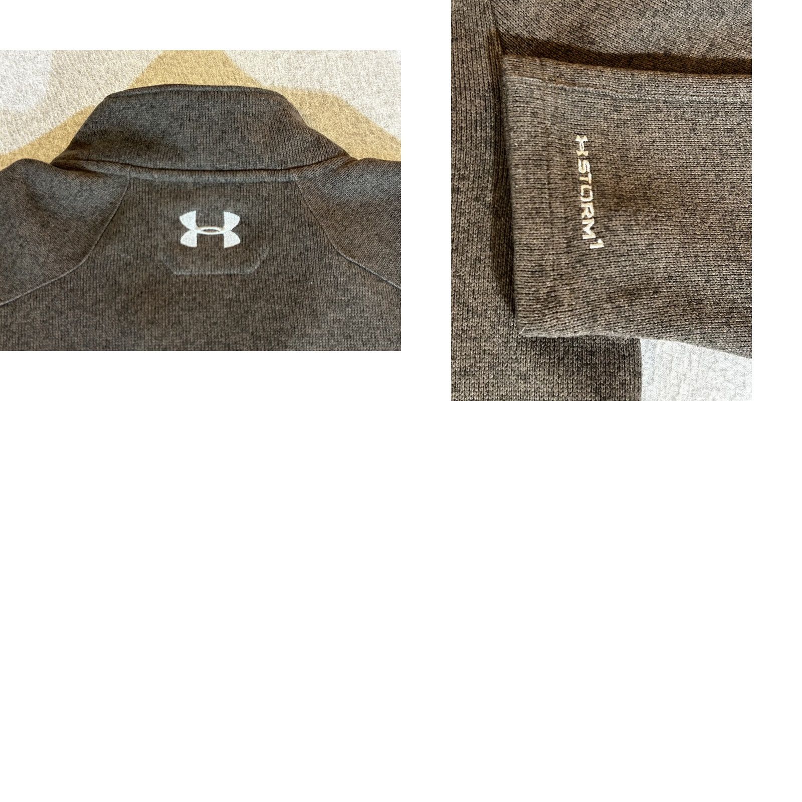 Under Armour Under Armour ColdGear Mens XL Gray Storm Fleece Pullover Mock Neck Raglan Sleeve Thermal 100% Polyester Size US XL / EU 56 / 4 - 9 Thumbnail