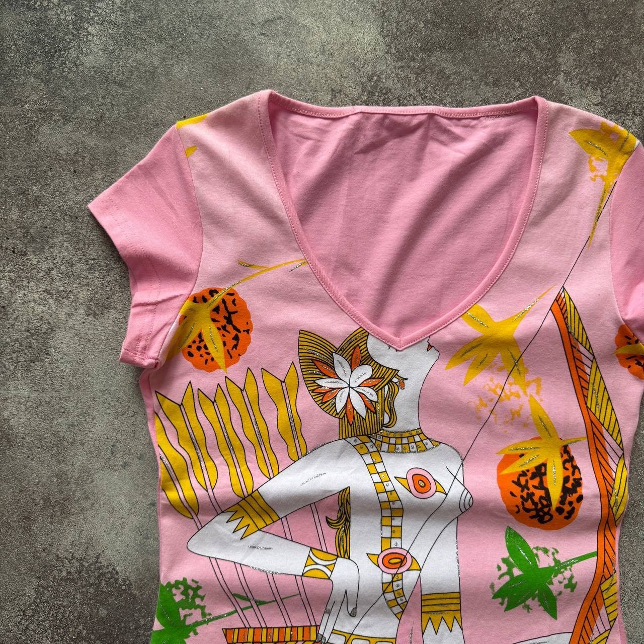 20471120 Custo Barcelona Style Y2K Glam Boho T-Shirt Size M / US 6-8 / IT 42-44 - 3 Thumbnail