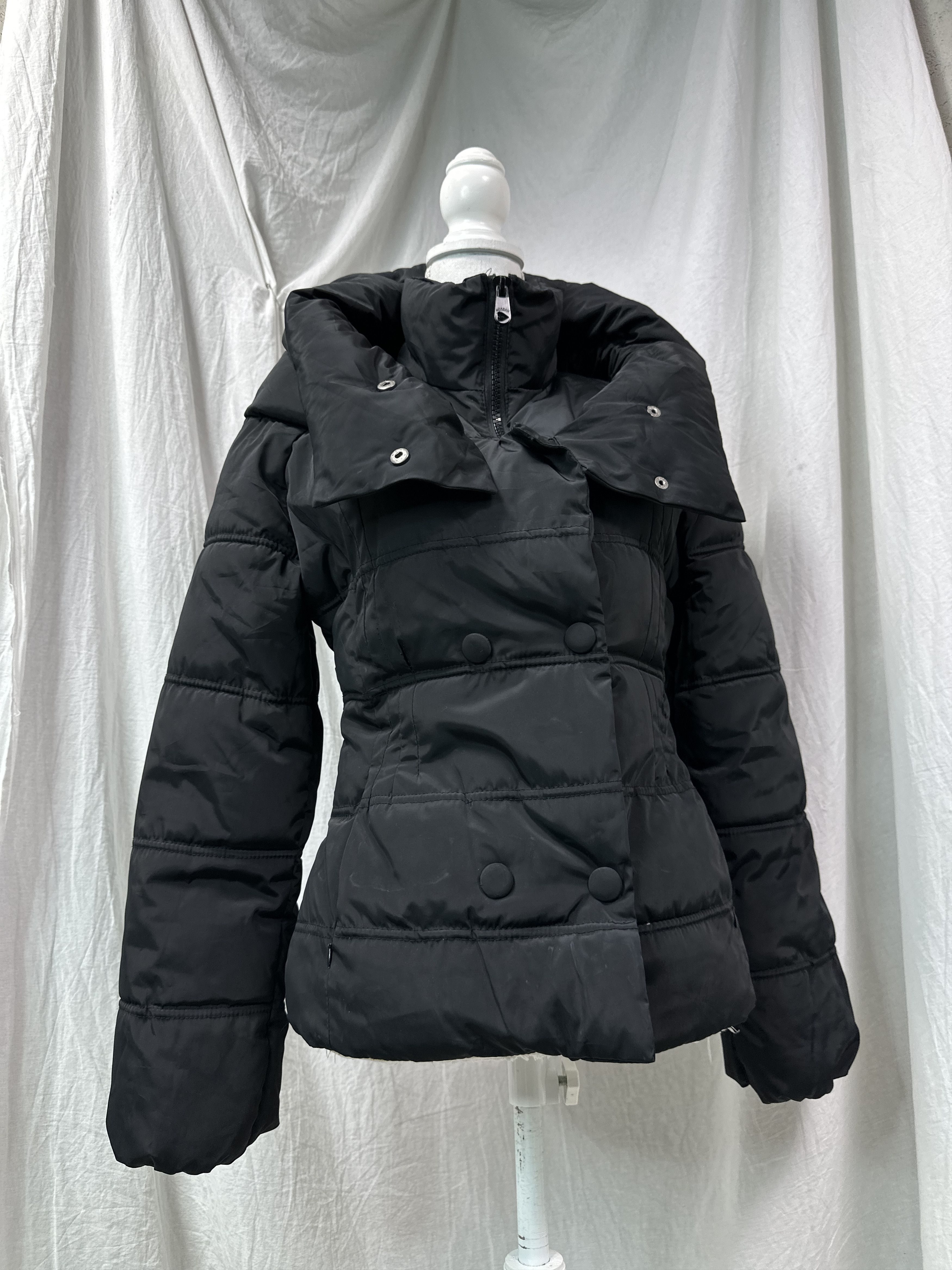 Vintage Vintage Avant Garde Big Collar Puffer Morgan Jacket 00s Size L / US 10 / IT 46 - 7 Thumbnail