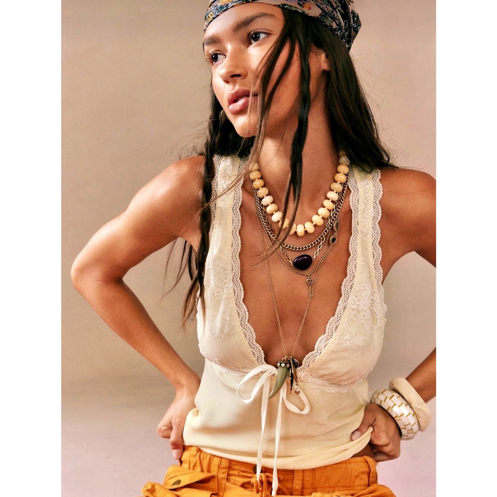 Free People Free People Zella Layer Necklace Gold One Size Size ONE SIZE - 4 Thumbnail