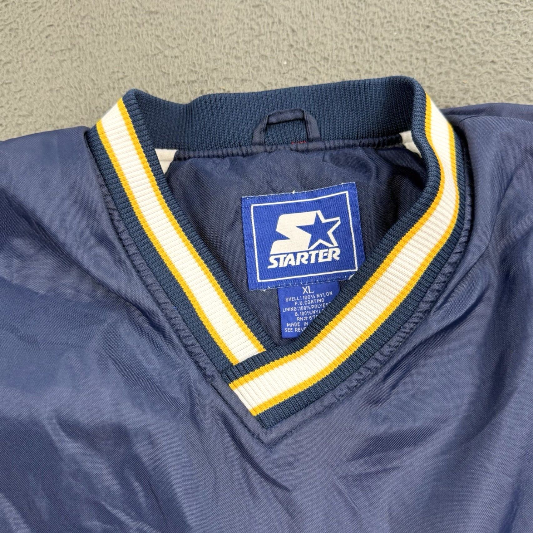 Starter VINTAGE UCLA Bruins Satin Jacket Mens XL Blue Windbreaker V Neck Jacket Size US XL / EU 56 / 4 - 4 Thumbnail