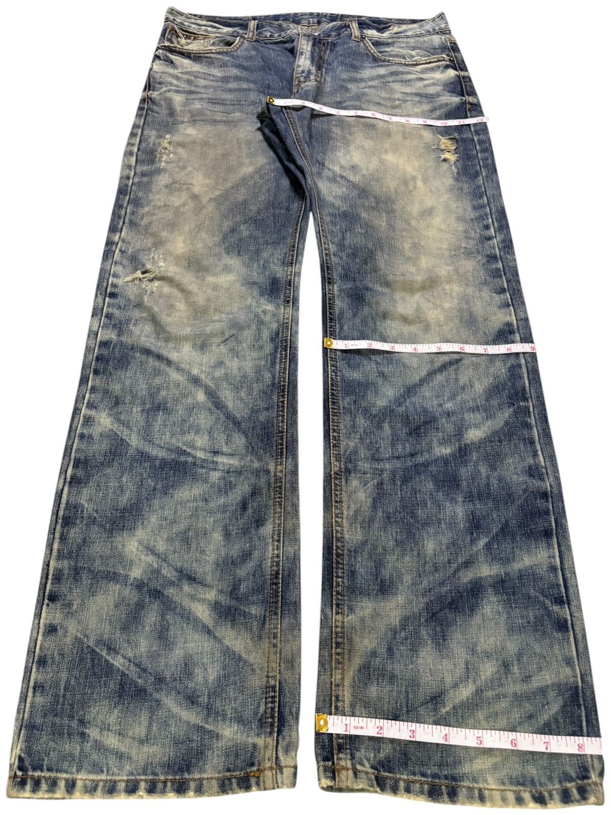 Japanese Brand Vintage Japanese Brand Mud Wash Loose Baggy Jeans Size US 36 / EU 52 - 13 Thumbnail