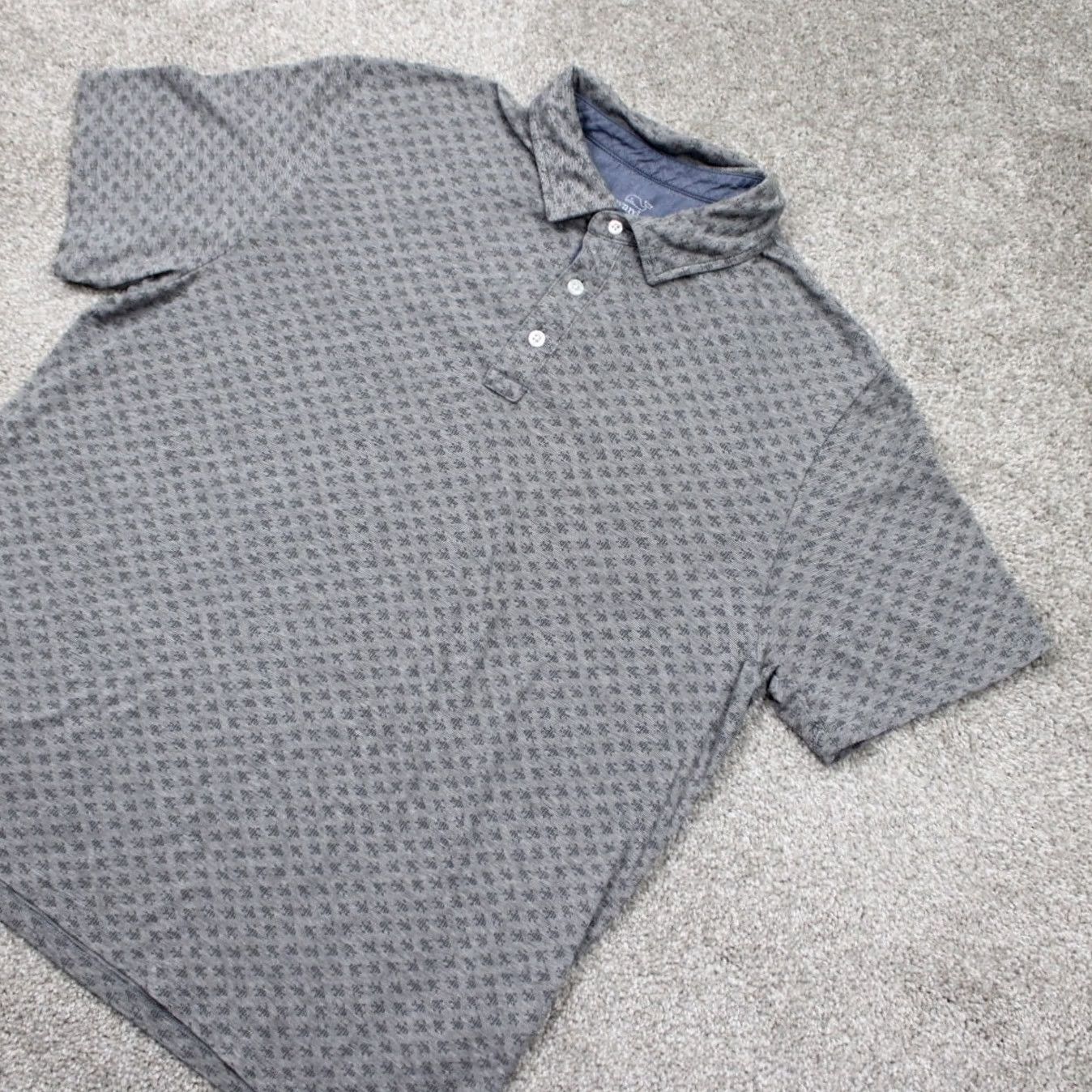 Vineyard Vines Vineyard Vines Edgartown Polo Shirt Mens Medium Gray Fish All Over Print S/S Size US S / EU 44-46 / 1 - 3 Thumbnail