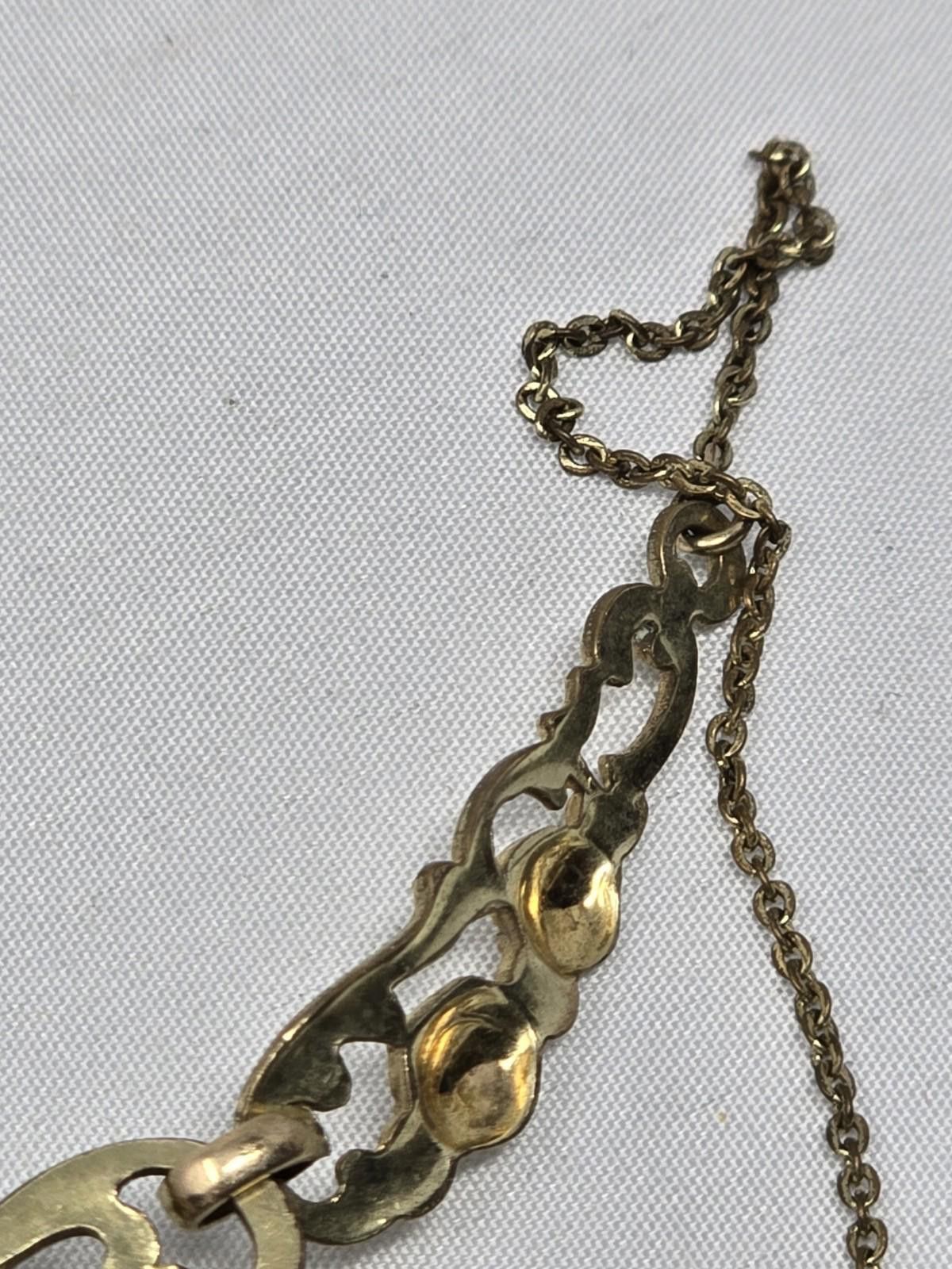 Other Antique Oresto Gold-Plated Necklace – Rose & Leaf Motif Size ONE SIZE - 9 Thumbnail