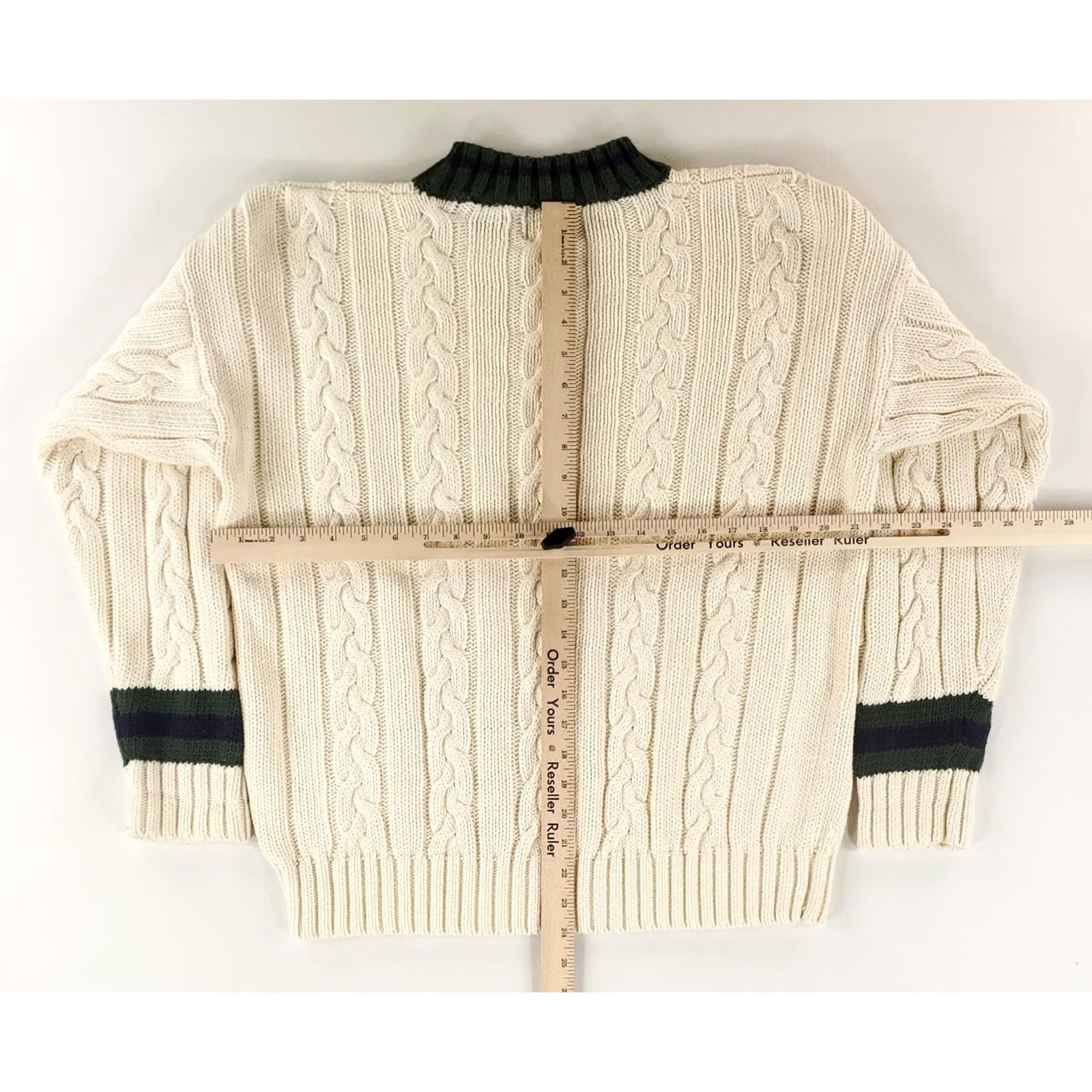 Gap VINTAGE Gap Sweater 90s Cable-Knit Crew Neck Ramie Cotton White Mens M Crew Neck Pullover Knit Size US M / EU 48-50 / 2 - 8 Thumbnail