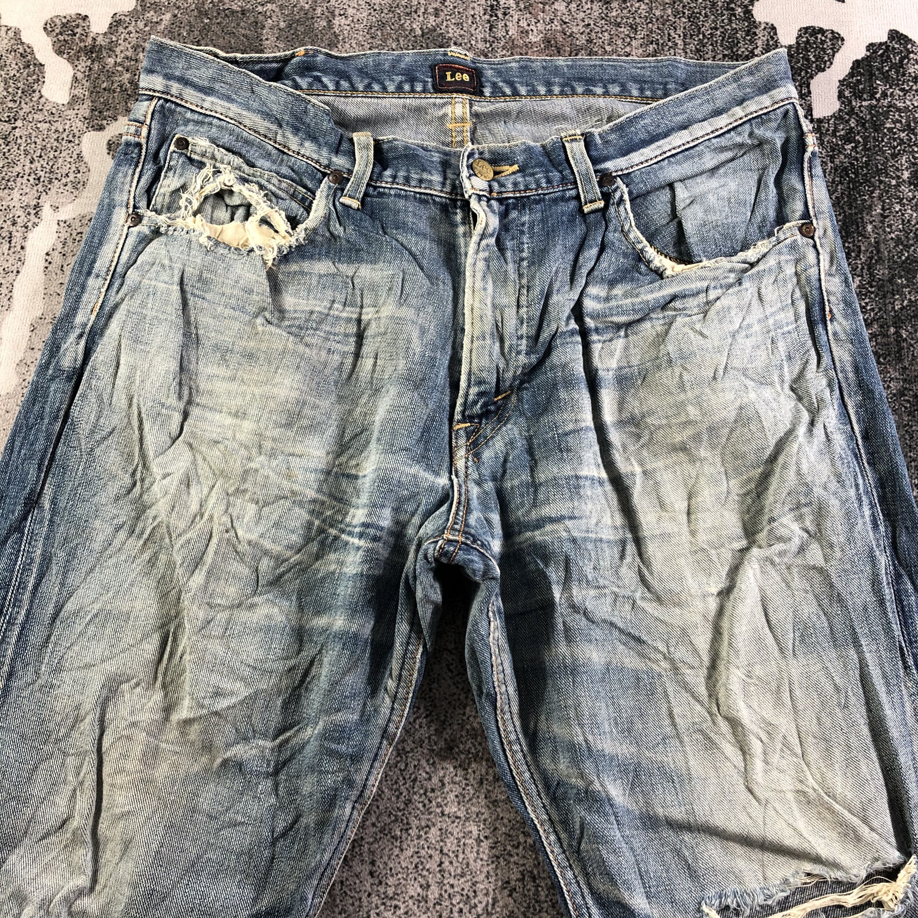 Lee Vintage Lee Rider Jeans Ripped Denim KJ3104 Size US 36 / EU 52 - 3 Thumbnail