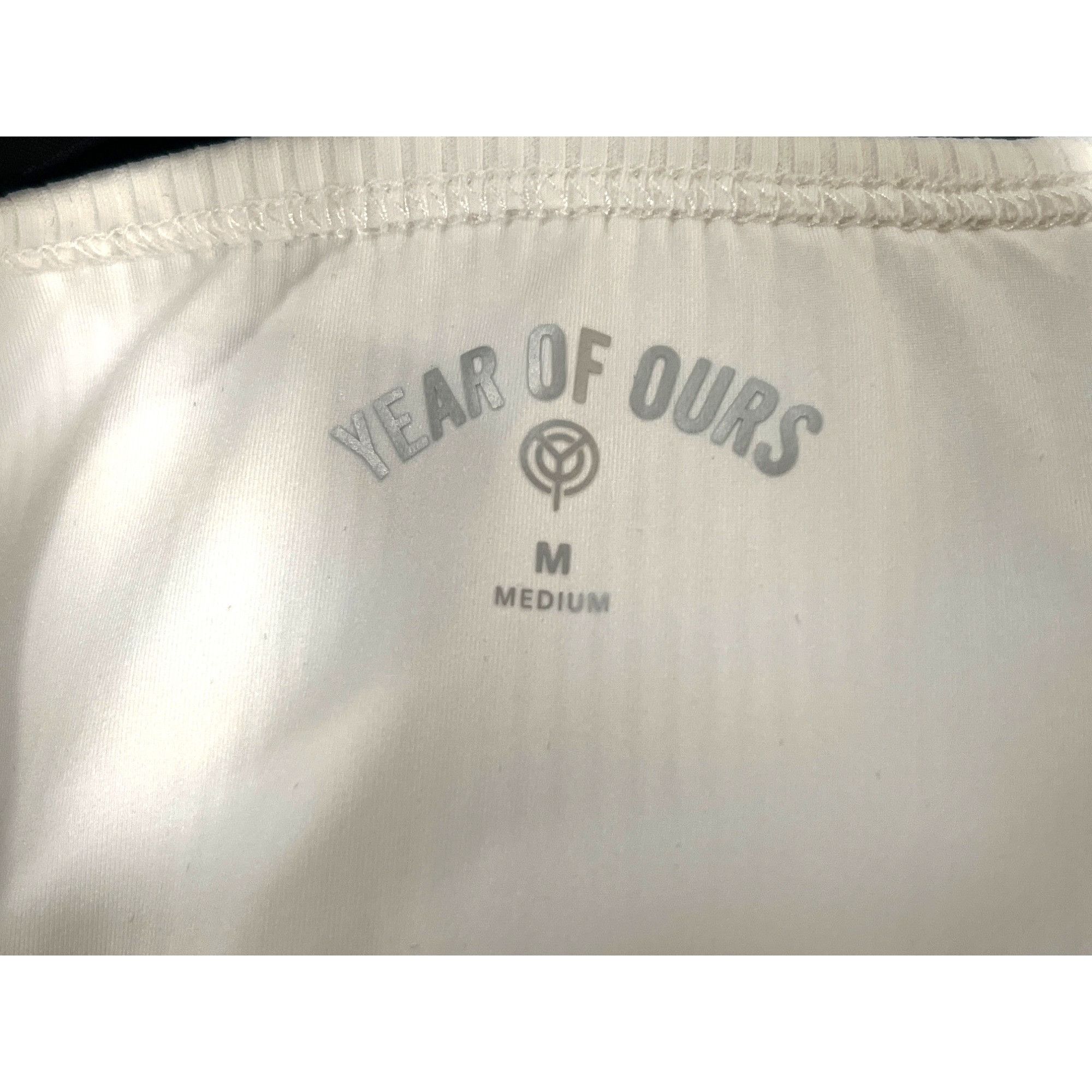 Other Year Of Ours Ribbed White Crop Tank Top Medium Made in USA Size M / US 6-8 / IT 42-44 - 3 Thumbnail