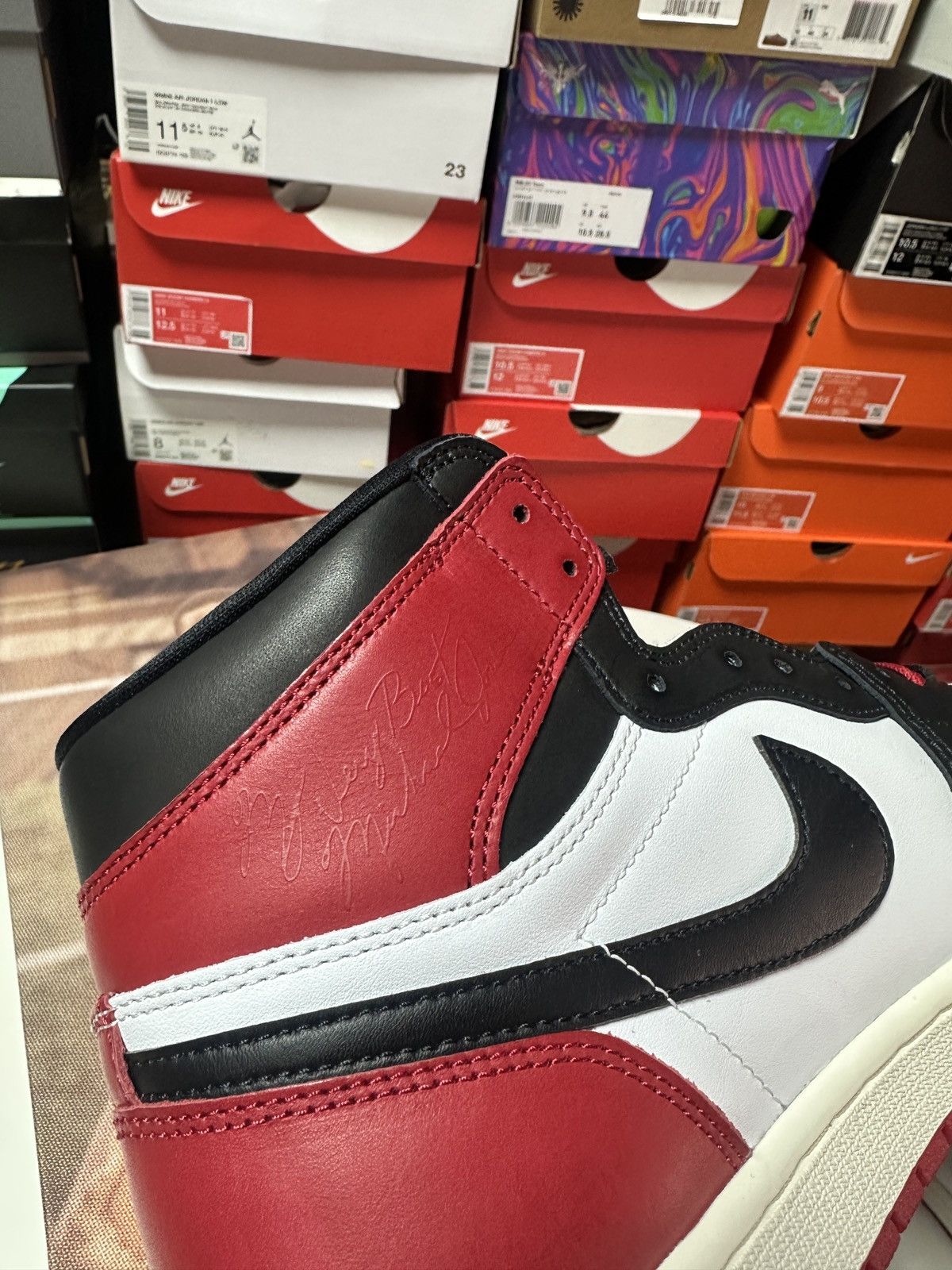 Jordan Brand × Nike Air Jordan 1 Retro OG High Black Toe Reimagined Size 11 Size US 11 / EU 44 - 4 Thumbnail