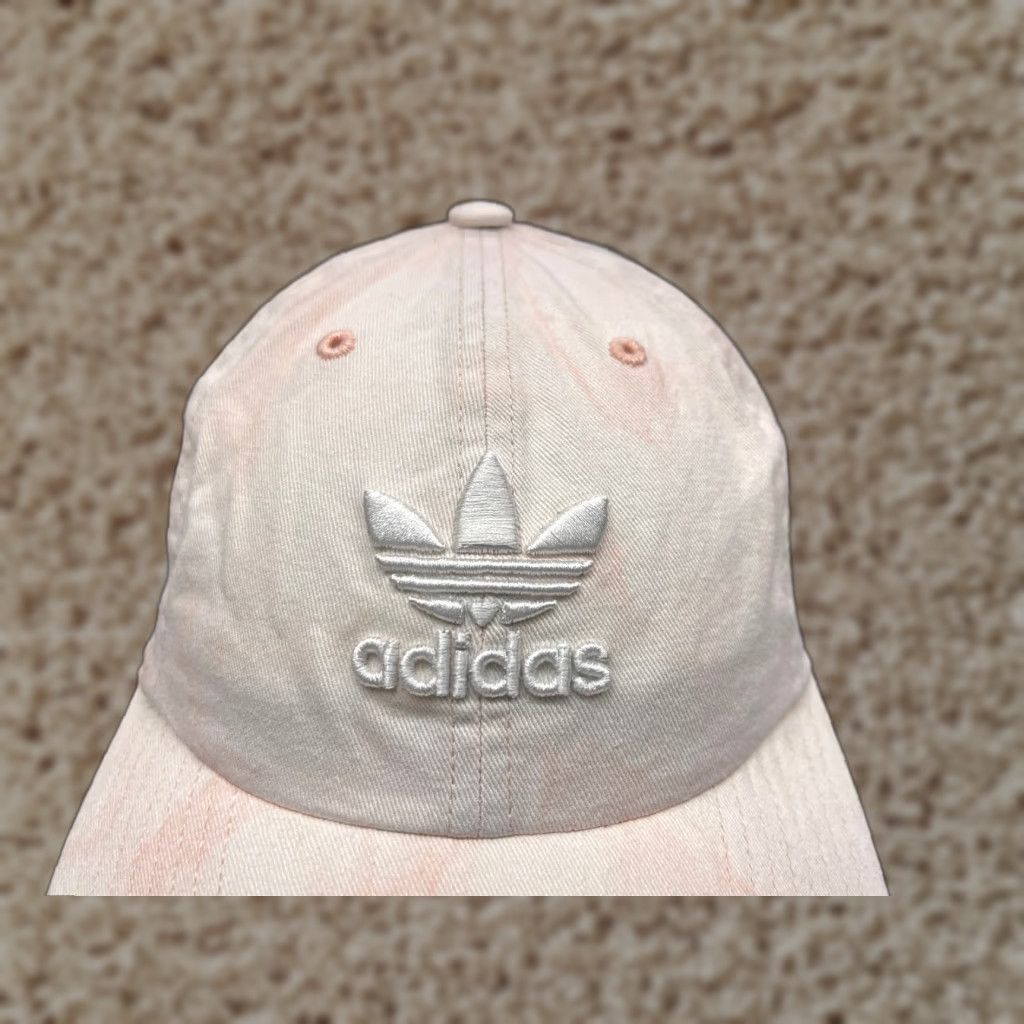 Adidas Adidas Hat Cap Strap Back One Size Pink White Tie Dye 100% Cotton Twill Baseball Cap Unisex Adults Mens Womens Boys Girls Size ONE SIZE - 1 Thumbnail