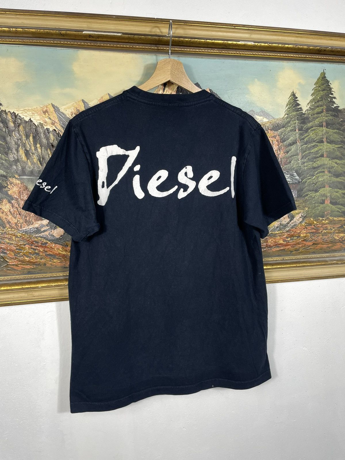 Diesel Diesel Vintage Y2k Navy Tee Avant Garde Cyber Opium Swag Size US M / EU 48-50 / 2 - 7 Thumbnail