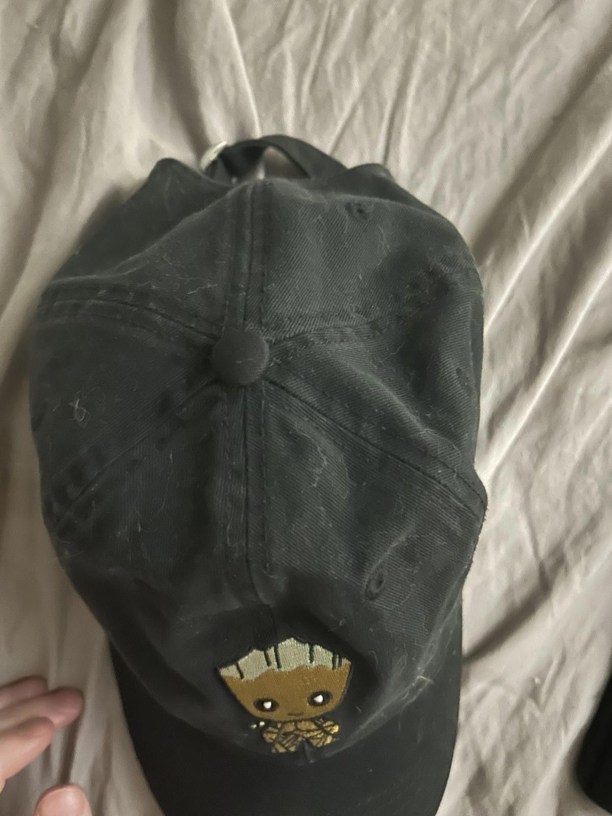 Unknown London Adorable Baby Groot Black Baseball Cap Size ONE SIZE - 3 Thumbnail