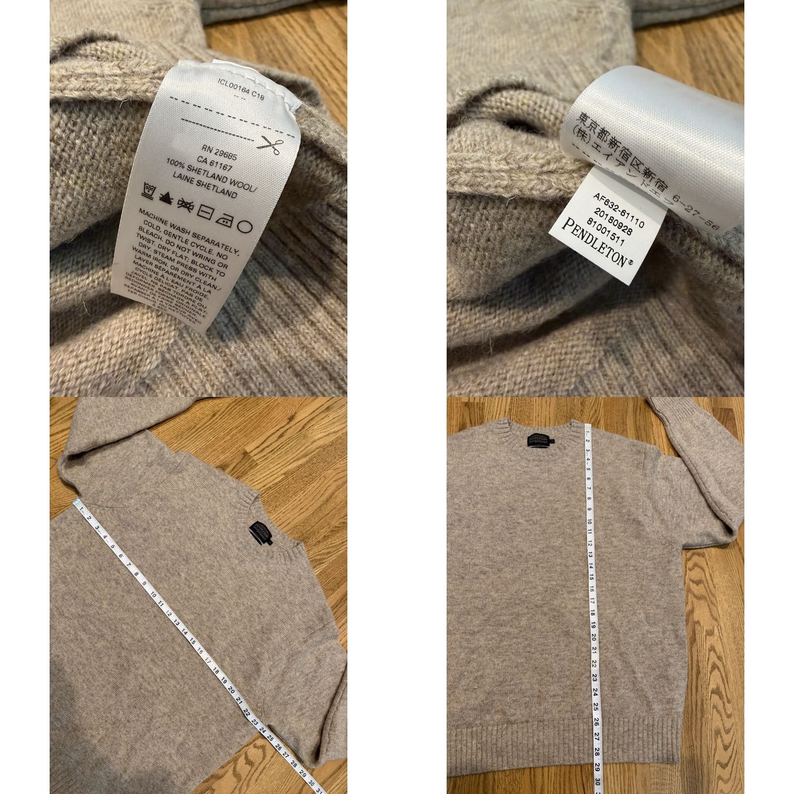 Pendleton Pendleton 100% Wool Crewneck Knit Sweater Men’s XL Beige Shirt Pullover Crew Neck Wool Beige Mens XL Pendleton Woolen Mills Size US XL / EU 56 / 4 - 8 Thumbnail