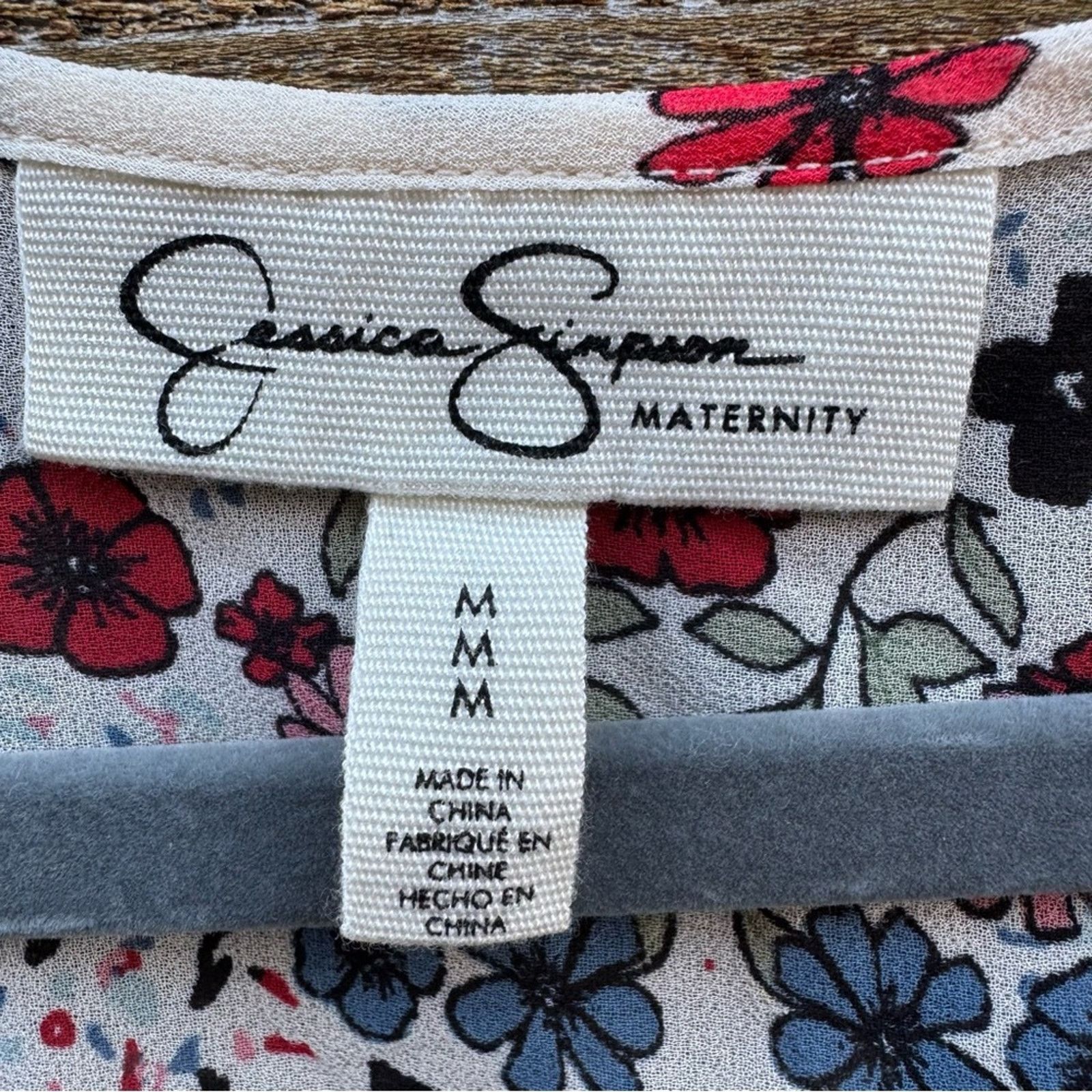 Jessica Simpson Jessica Simpson Maternity Womens Medium Long Sleeve Blouse Size M / US 6-8 / IT 42-44 - 3 Thumbnail