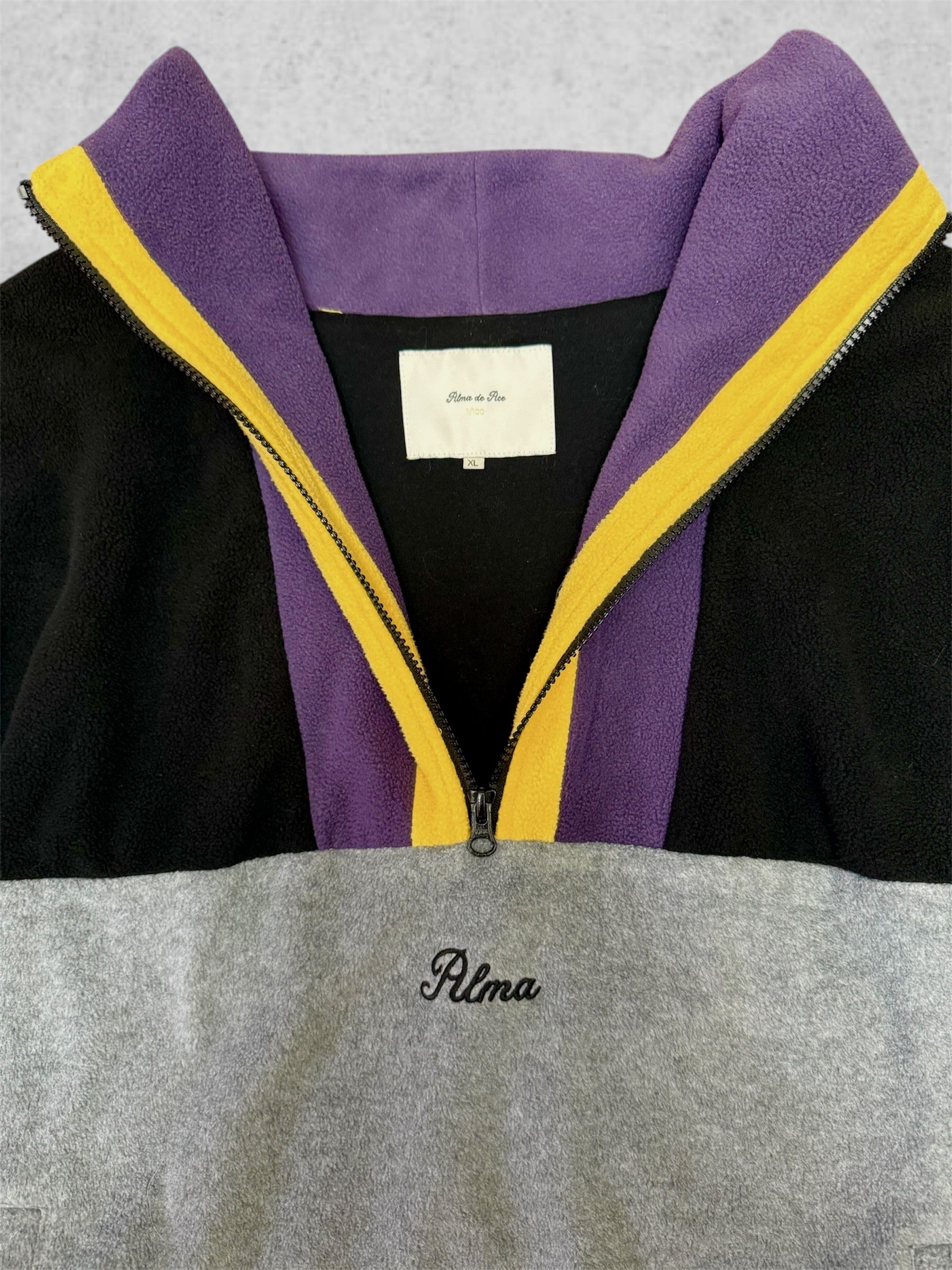Designer Alma de Ace Fleece Pullover 1/2 Zip Sweatshirt (XL) Size US XL / EU 56 / 4 - 4 Thumbnail