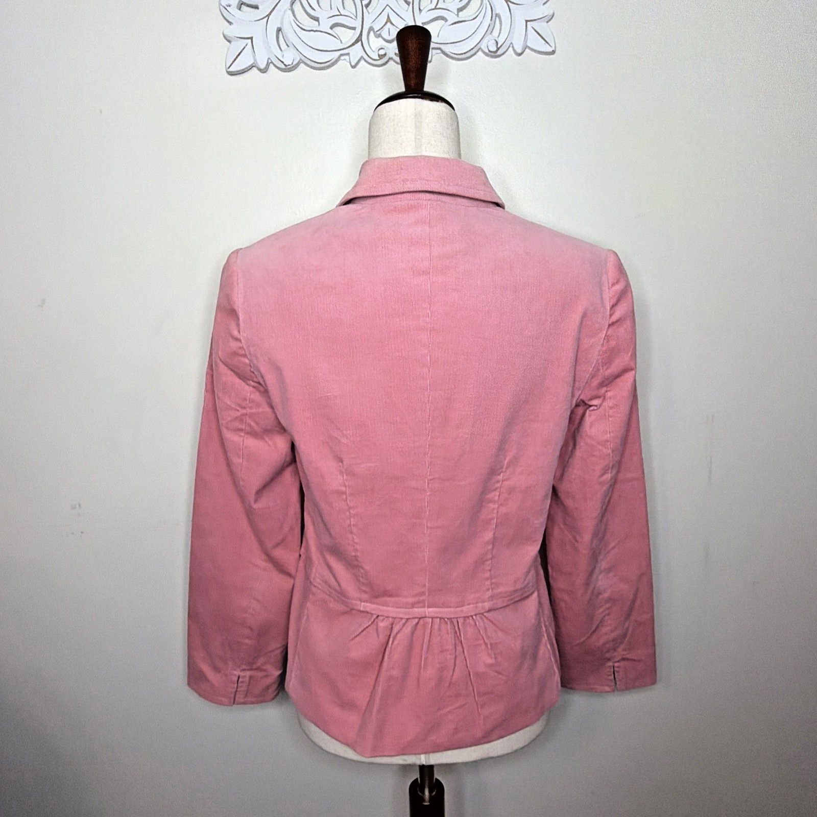 Talbots Talbots Women's 6 Corduroy Jacket Lined Stretch Spring PINK Size M / US 6-8 / IT 42-44 - 4 Thumbnail