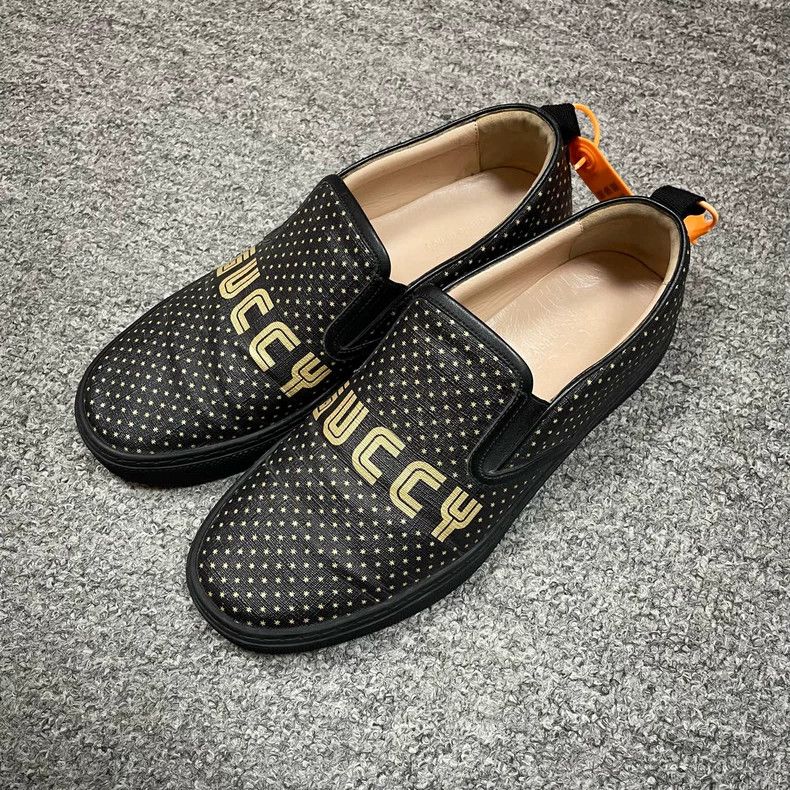 Gucci GUCCI Star Print Slip-On Shoes - dmc Size US 11 / EU 44 - 1 Thumbnail