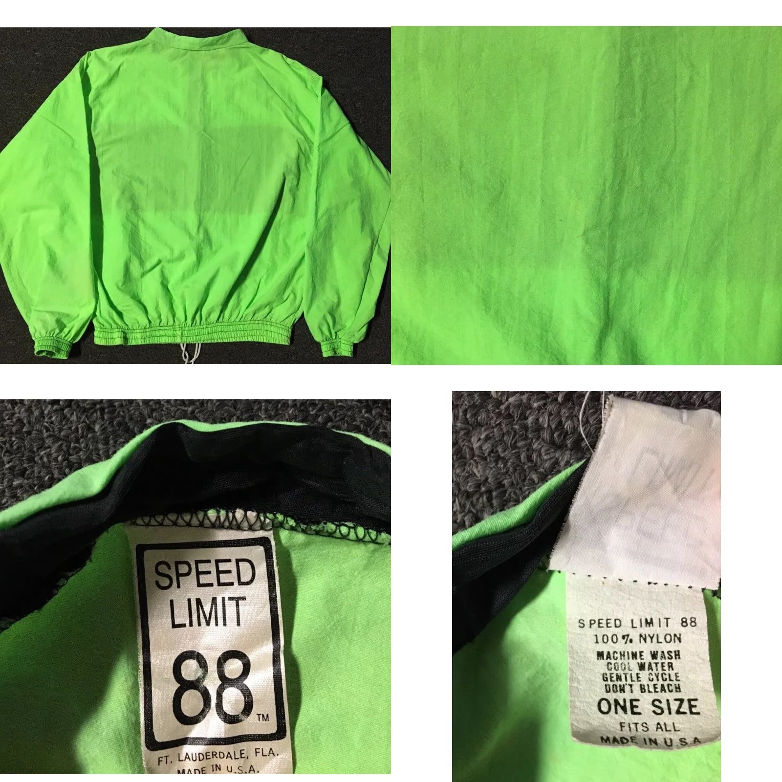 Vintage VINTAGE Neon Ocean Pacific OP Jacket M Green 80s 90s Surf Skate Windbreaker 1/4 Zip Mens Size US M / EU 48-50 / 2 - 9 Thumbnail