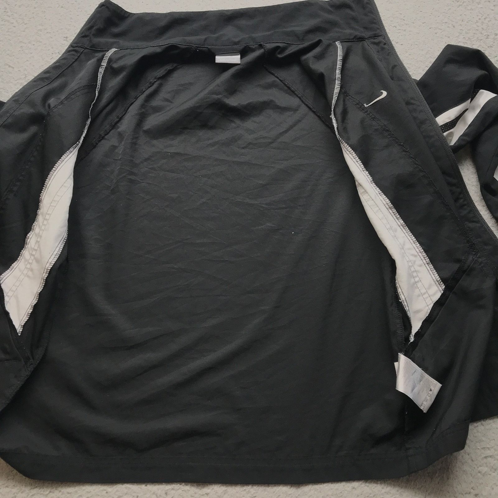 Nike Vintage Y2K Nike Lined Track Jacket Womens Small Black White Size S / US 4 / IT 40 - 6 Thumbnail