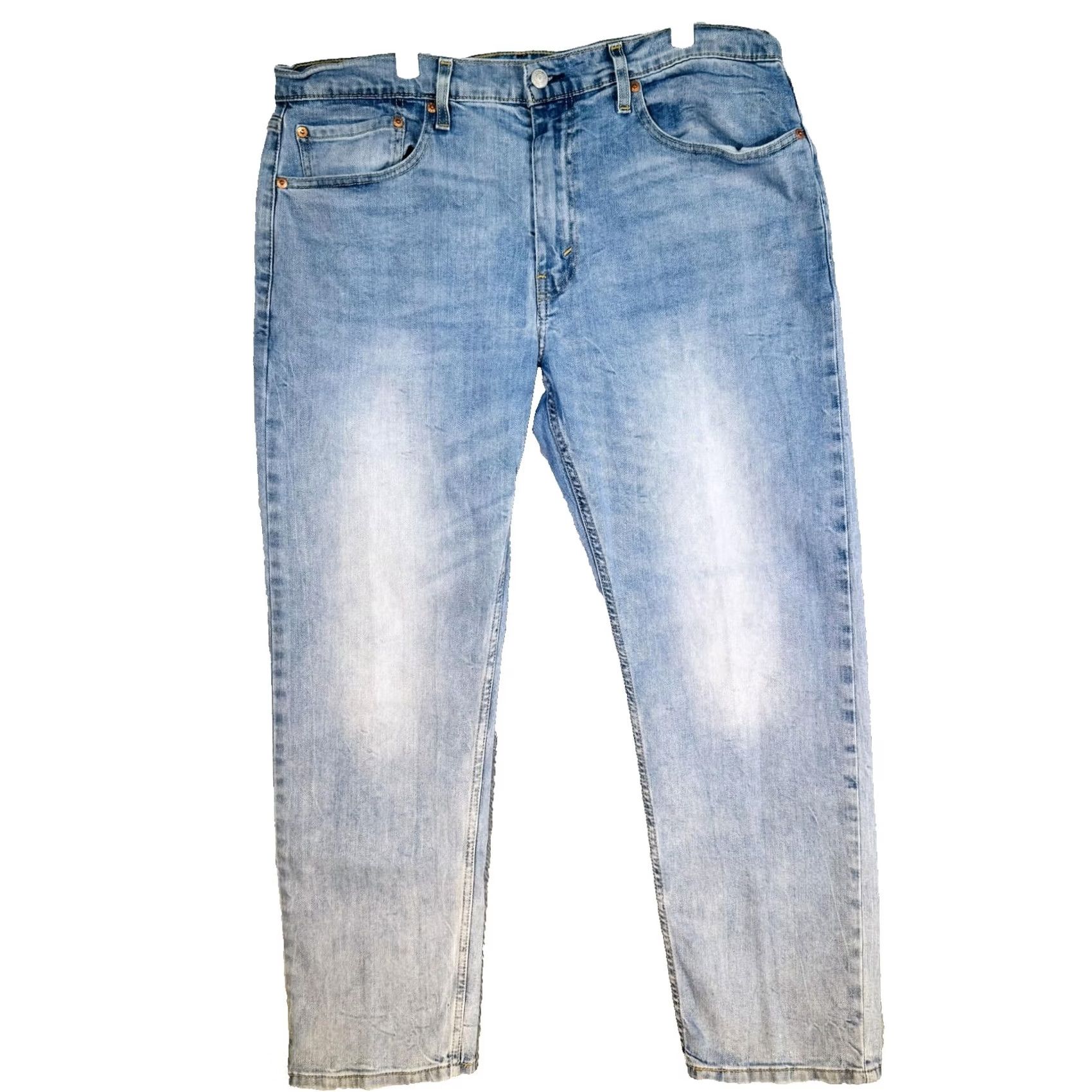Levi's Levi's Jeans Mens 36 Regular Straight Light Wash Denim Zip Fly 28in Inseam 5-Pocket Logo Blue USA 90s style Bohemian Cowboy Southwestern Vintage: No Size US 36 / EU 52 - 5 Thumbnail