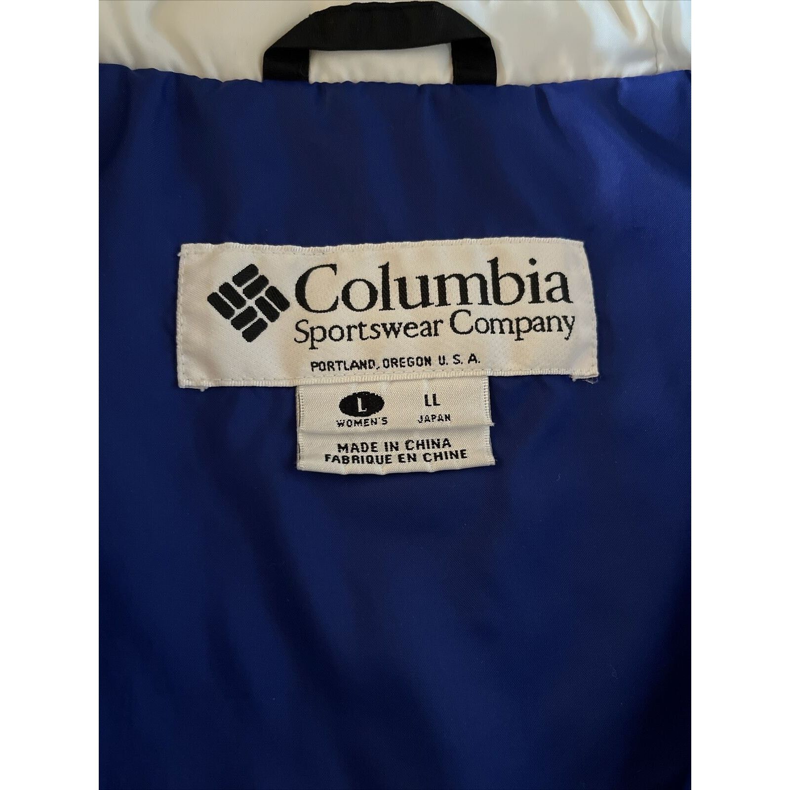 Columbia Columbia Women’s L Blue Black LS Polyester Nylon Hooded Coat Size L / US 10 / IT 46 - 3 Thumbnail