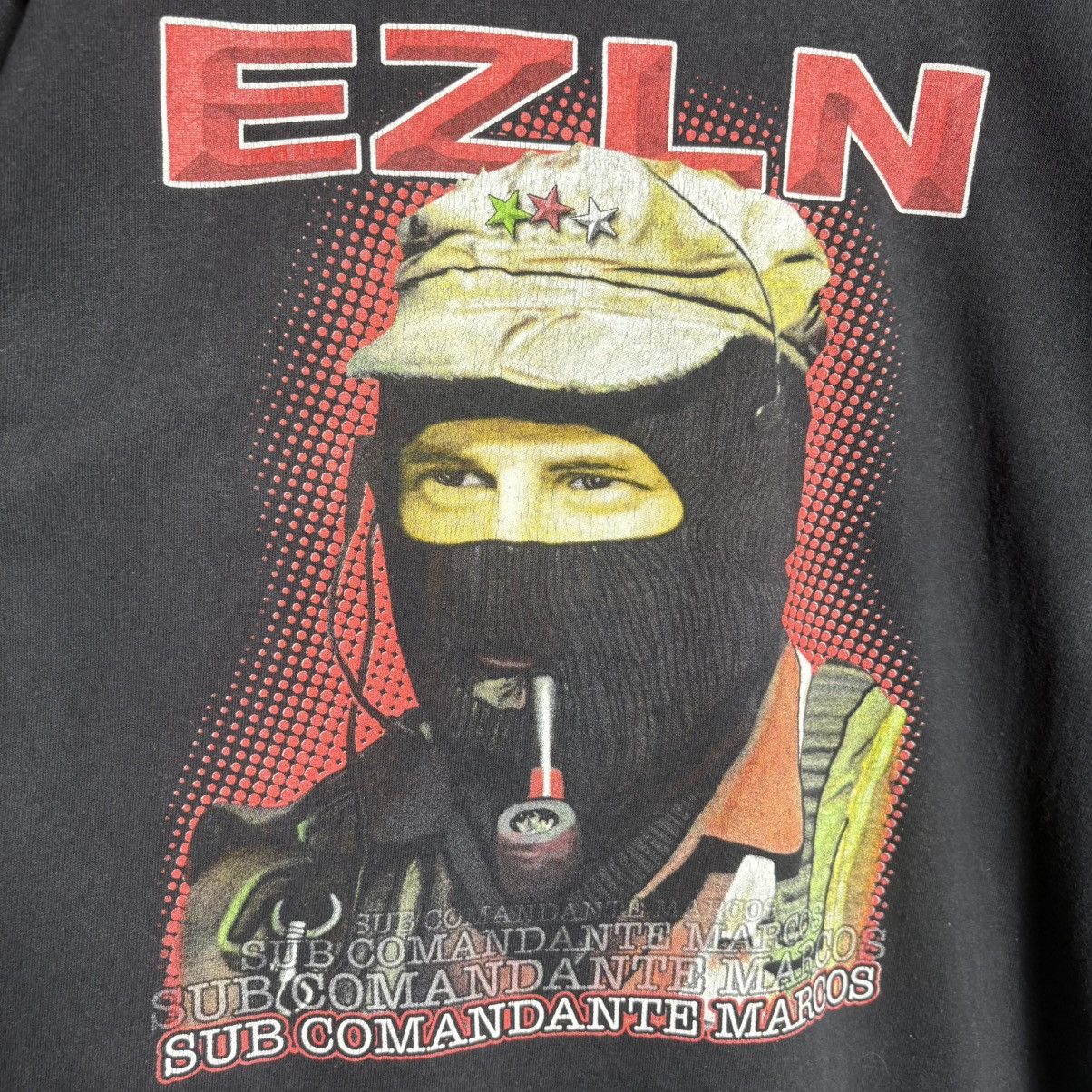 Vintage Vintage 90s EZLN Ya Basta Mexico Army Military T-Shirt / USA Size US M / EU 48-50 / 2 - 3 Thumbnail