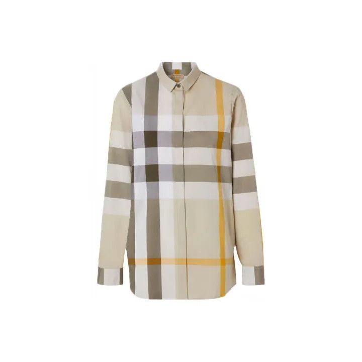 Burberry Long Sleeve Cotton Check Shirt 0079