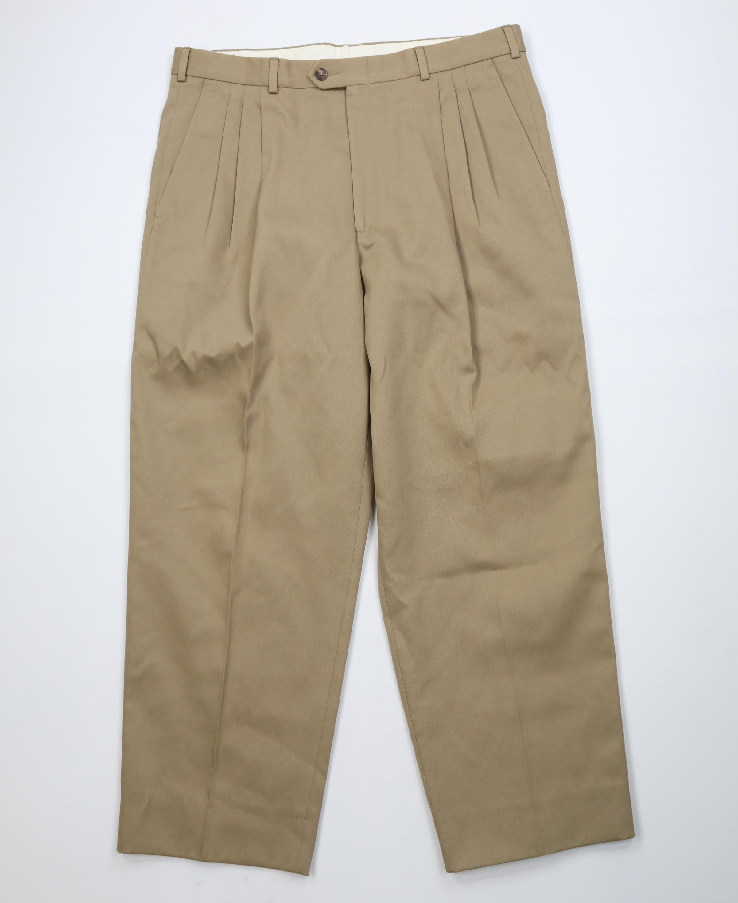 Vintage Vintage 90s Streetwear Wide Leg Chino Pants Trousers Beige Size US 36 / EU 52 - 1 Thumbnail