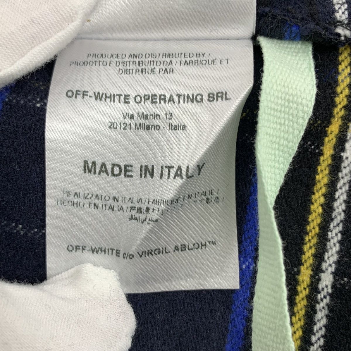 Off-White Off-White Dark Blue Plaid Arrow Long Sleeve Shirt K26WX Size US S / EU 44-46 / 1 - 8 Thumbnail