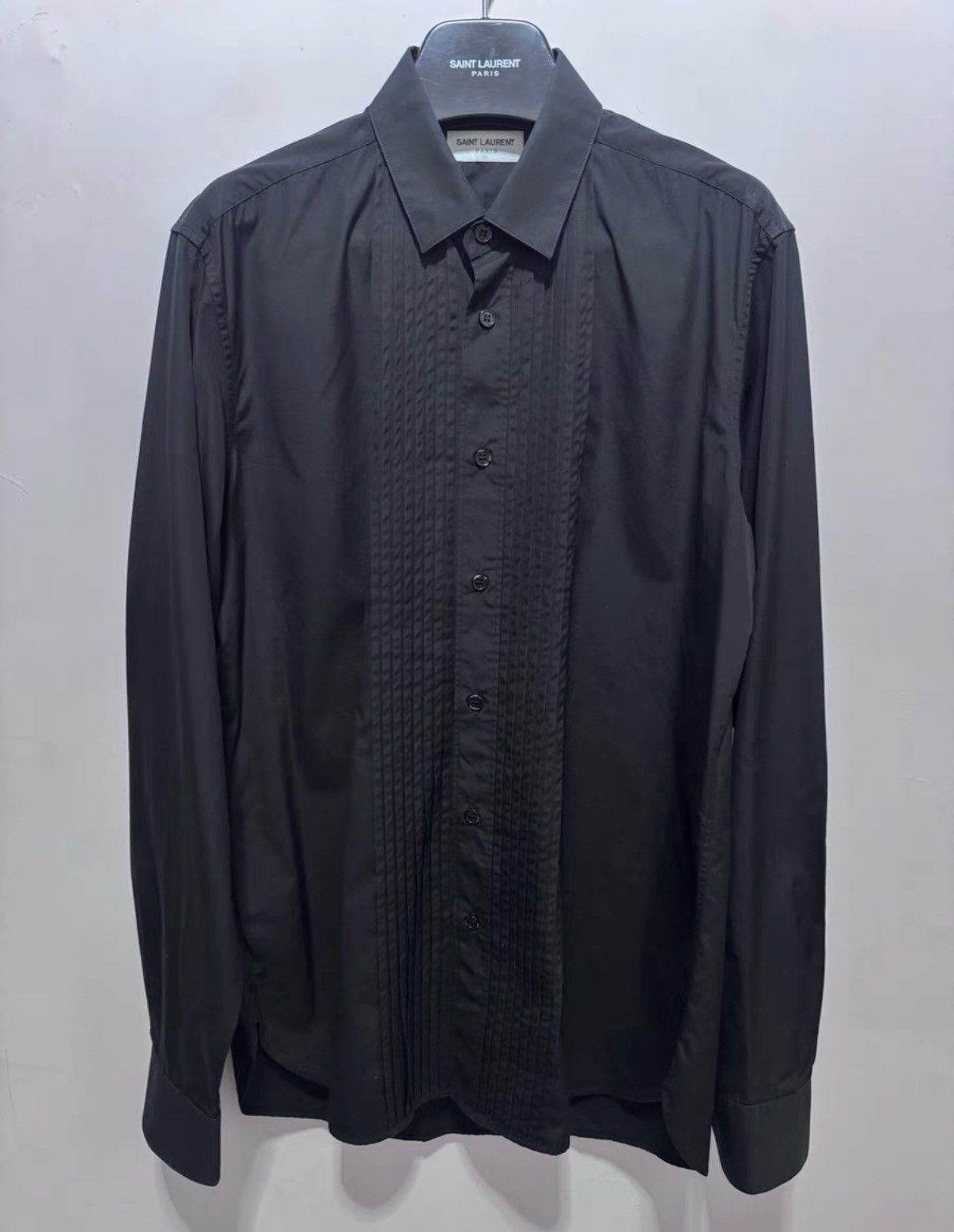 Saint Laurent Paris Saint Laurent (SLP) 13FW Distorted Accordion Pleat Shirt Size US XL / EU 56 / 4 - 1 Thumbnail