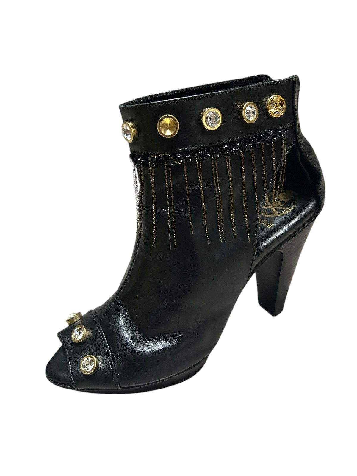 Mastermind World Runway Chain Fringe Heels Size US 8 / IT 38 - 3 Thumbnail