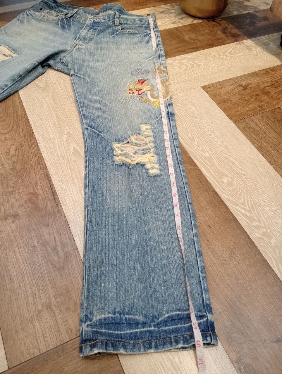 Japanese Brand JAPANESE BRAND EMBROIDERY DRAGON SUKAJAN BLUR JEANS Size US 34 / EU 50 - 11 Thumbnail
