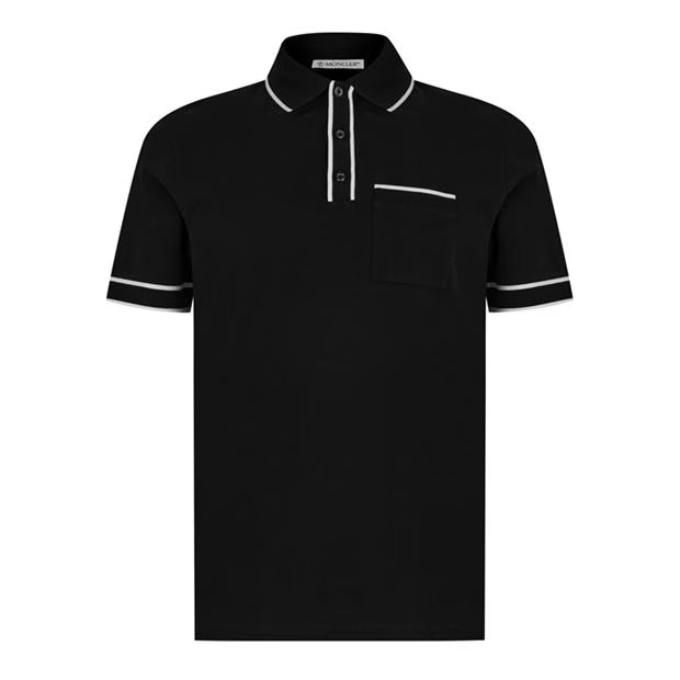Moncler Striped Logo Polo Shirt Size US S / EU 44-46 / 1 - 1 Thumbnail
