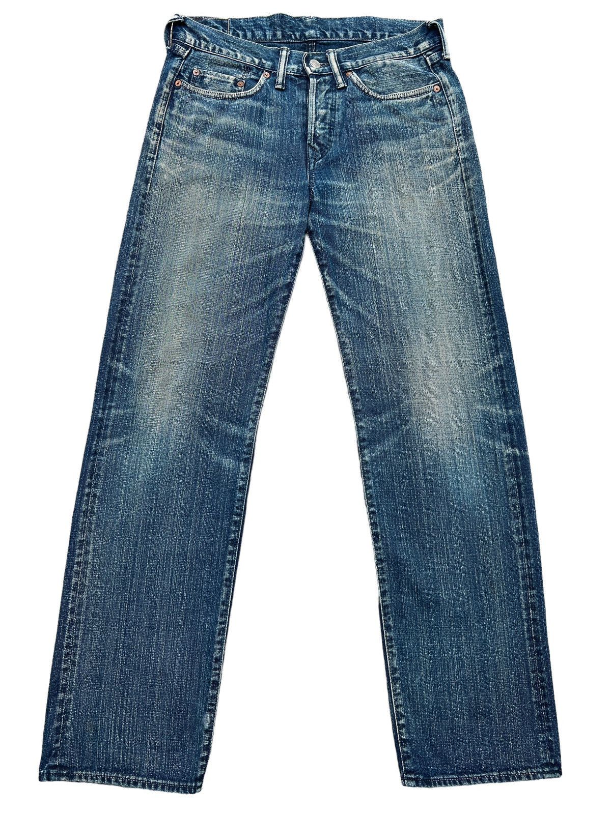 image of Vintage 45Rpm Japan Faded Mudwash Denim Jeans 33X33 in Denim Blue, Men's