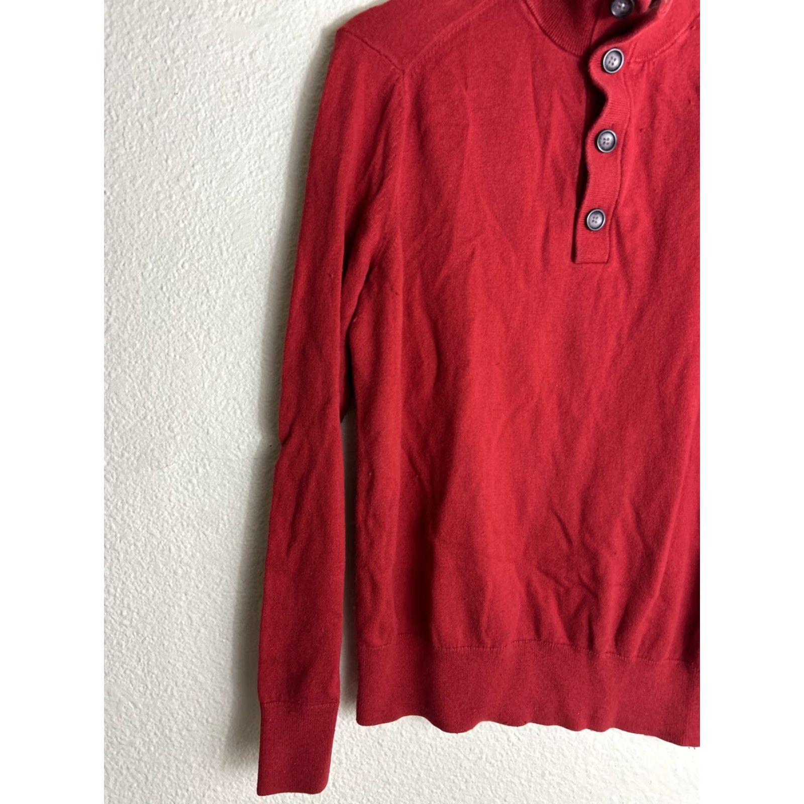 Banana Republic Banana Republic Sweater Mens Medium Cotton Cashmere Blend Pullover Red LS Size US M / EU 48-50 / 2 - 2 Thumbnail