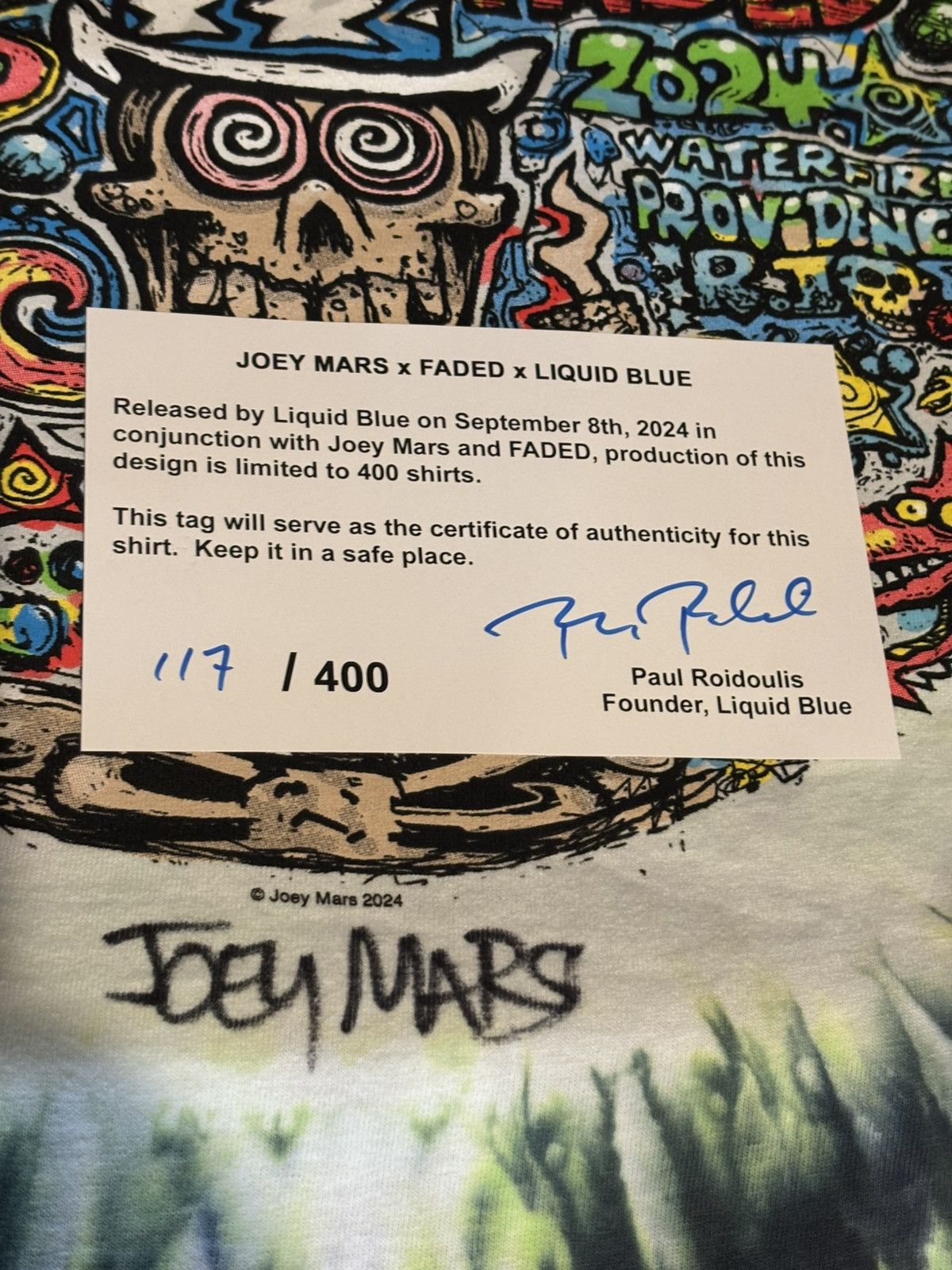 Liquid Blue Joey Mars x Faded x Liquid Blue Event Shirt SIGNED /400 - XL Size US XL / EU 56 / 4 - 8 Thumbnail