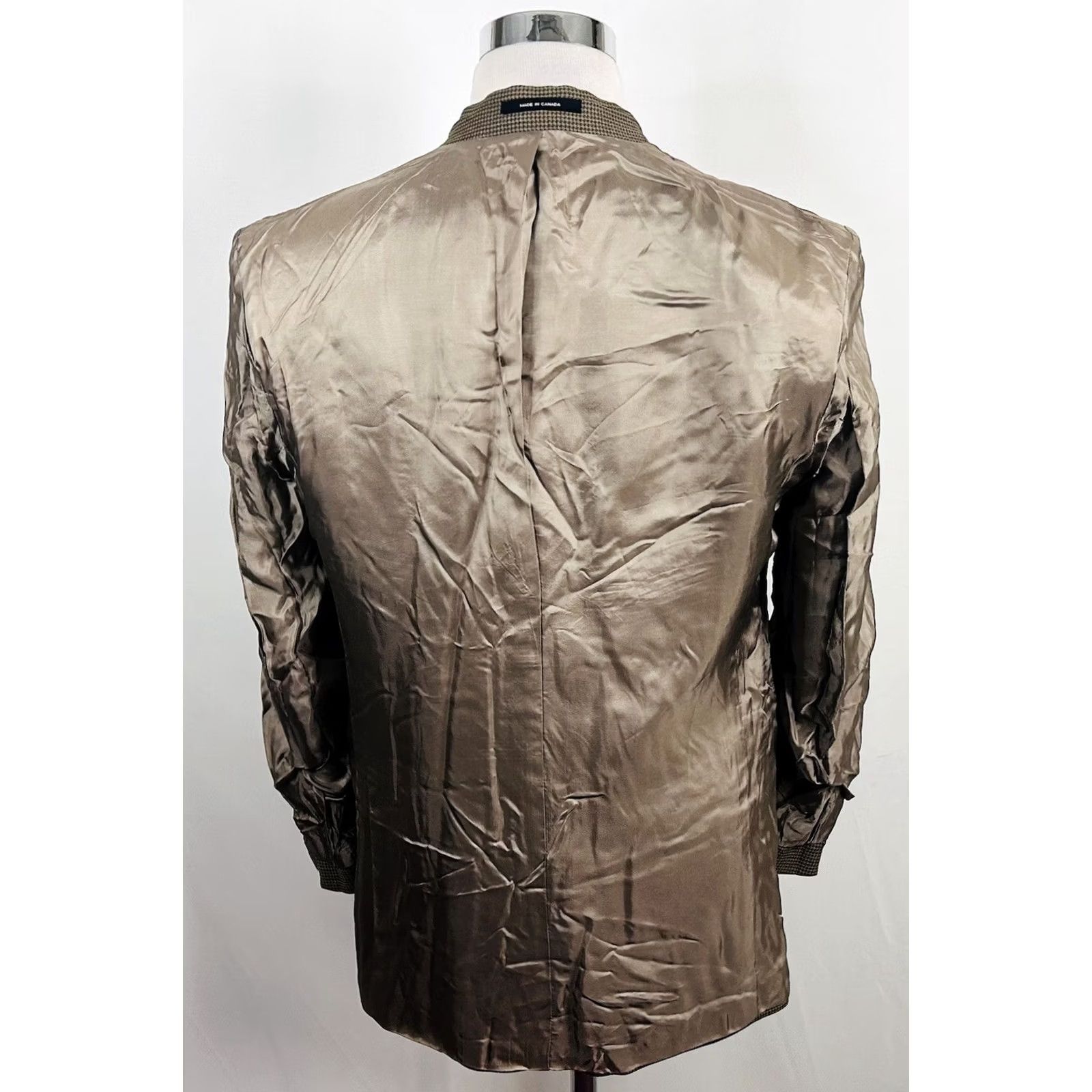 Ralph Lauren VINTAGE Ralph Lauren Polo University Sport Coat Gold Houndstooth Wool Three Button Men 40R Regular Coat Size US XS / EU 42 / 0 - 8 Thumbnail