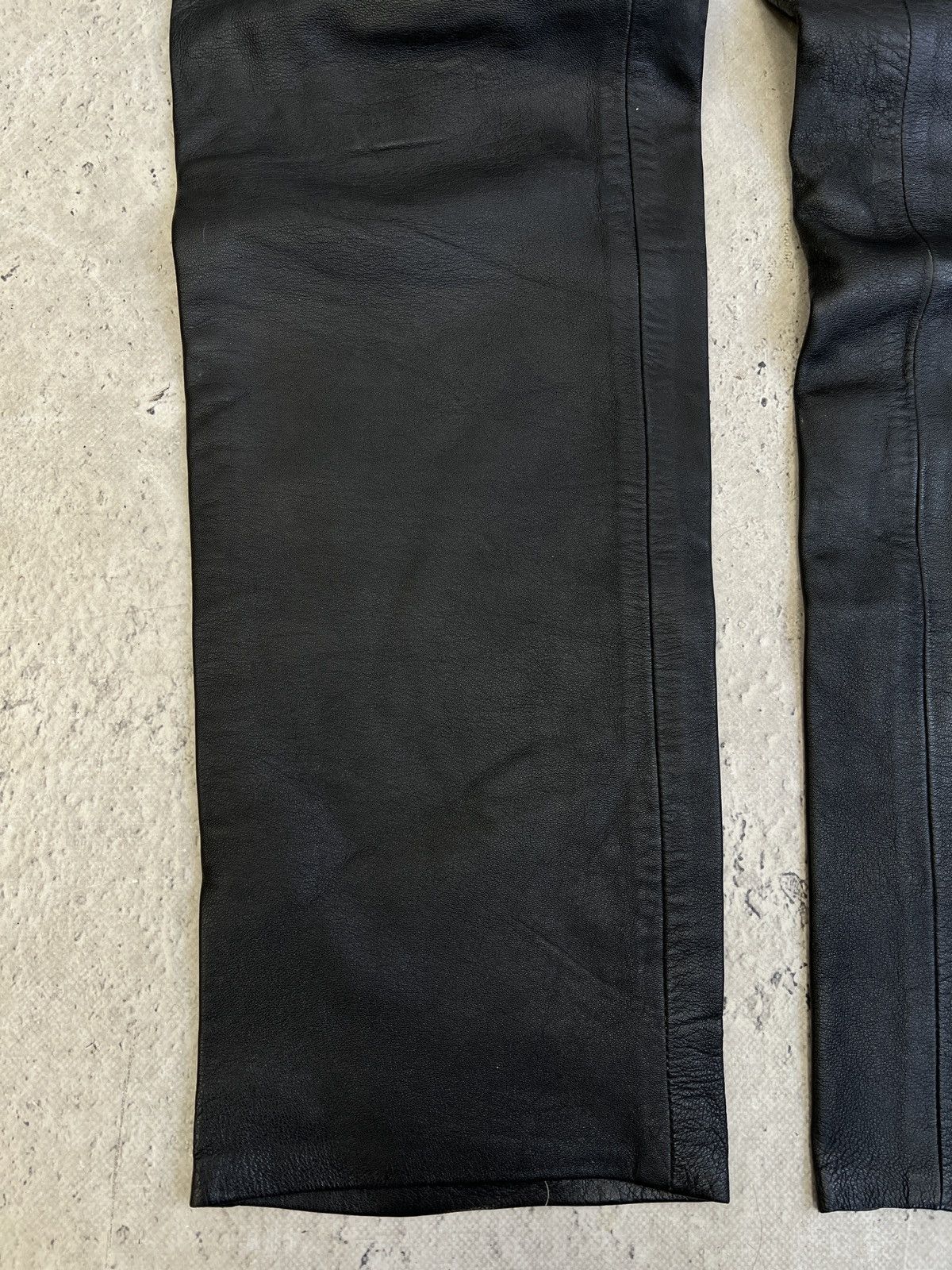 Genuine Leather Harley Davidson style leather y2k pants balenciaga hype Size US 32 / EU 48 - 4 Thumbnail