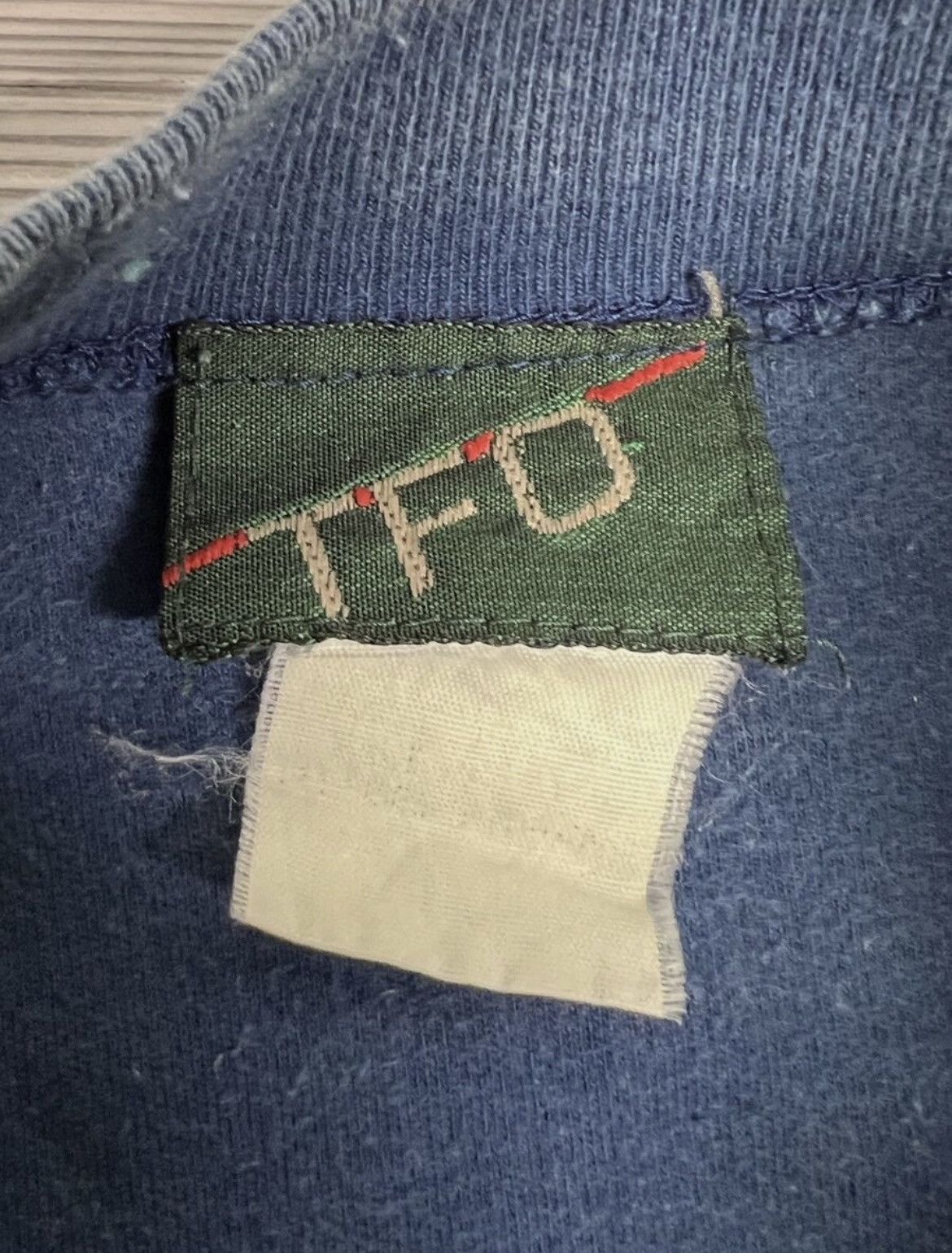 Vintage Vintage Henley Long Sleeve Shirt Faded Blue TFO Size L Size US L / EU 52-54 / 3 - 4 Thumbnail