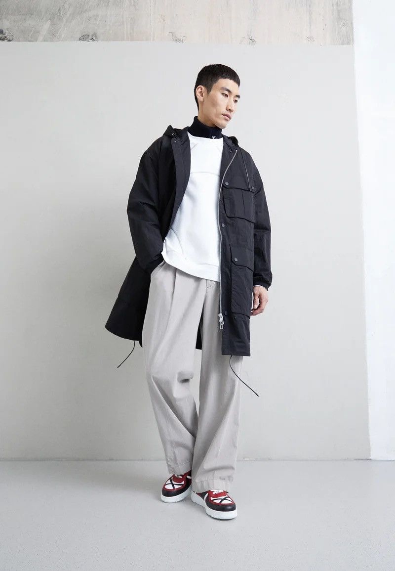 Emporio Armani !DS! AW22 Emporio Armani Black Trench Coat Windbreaker Size US L / EU 52-54 / 3 - 3 Thumbnail