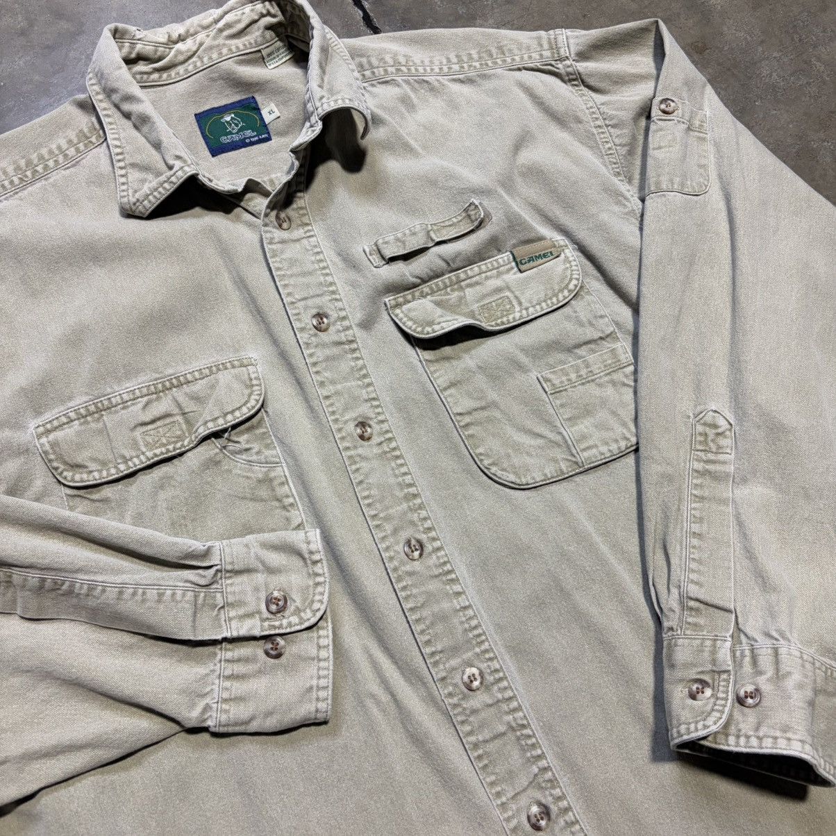 Camel Vintage Camel Cigarettes Button Up Shirt Work Utility 90s Size US XL / EU 56 / 4 - 7 Thumbnail