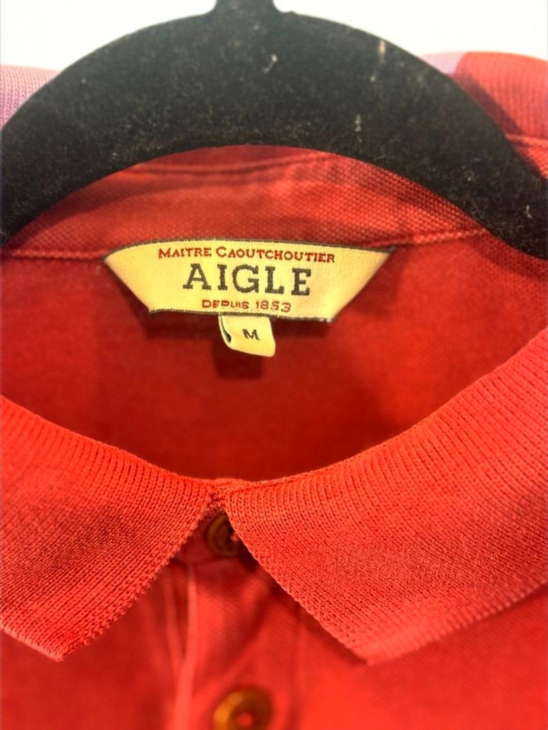Aigle Polo manches longues Aigle rouge bordeaux taille M Size US M / EU 48-50 / 2 - 3 Thumbnail