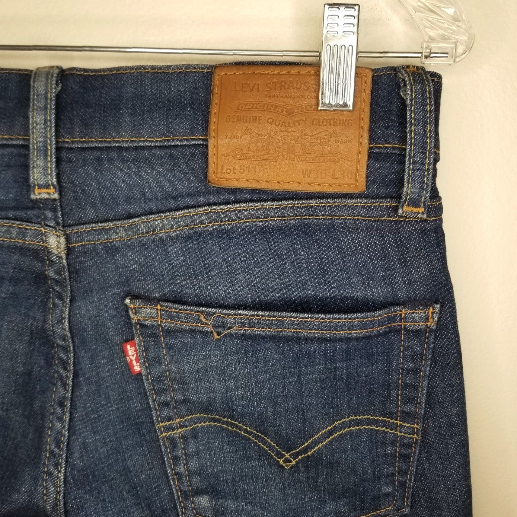 Levi's VINTAGE? No. Levi's 511 Men Jeans Straight Blue Size 30x30 Adult 30 Blue Levi's 511 Straight Jeans Mens 30x30 Size US 30 / EU 46 - 6 Thumbnail