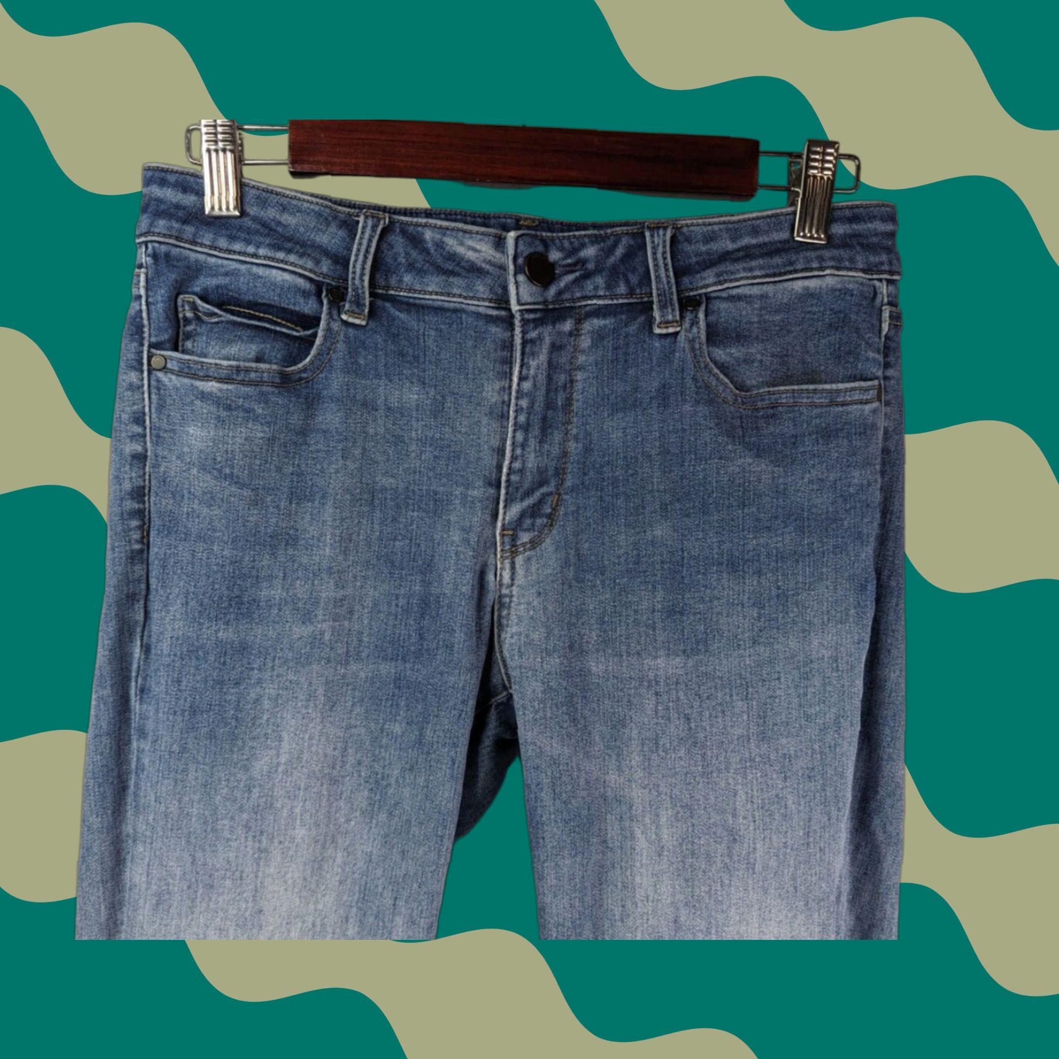 Uniqlo VINTAGE Uniqlo Jeans Dip Tye Ombré Mid Rise Skinny Tapered 27x33 Ultra Stretch Size 27" / US 4 / IT 40 - 1 Thumbnail