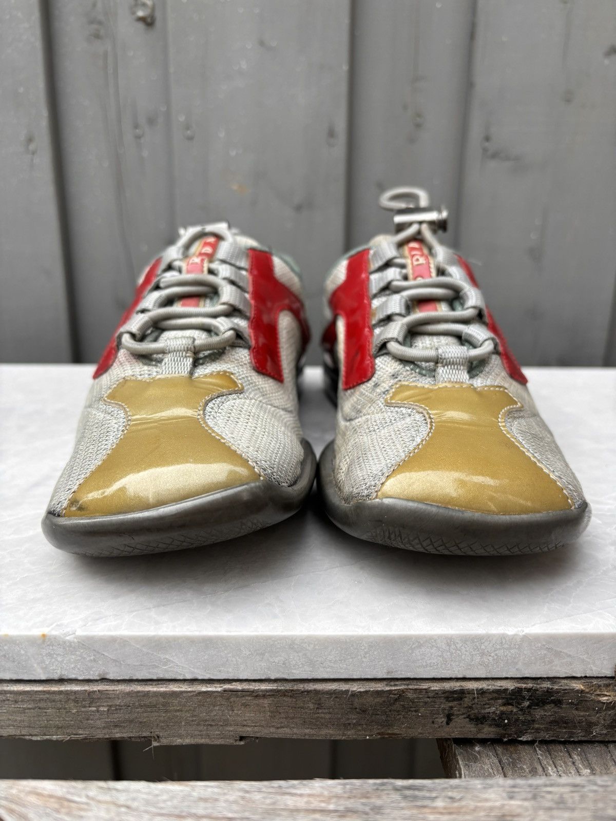 Prada × Vintage Vintage Prada Sneakers 2000s Mesh Sport Square Toe 90s 3876 Size US 8 / IT 38 - 17 Thumbnail