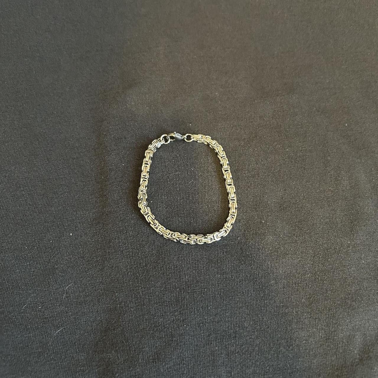 Japanese Brand × Vintage Y2K 2000s Bike Chain Style Punk Silver Hip Hop Bracelet Size ONE SIZE - 2 Thumbnail