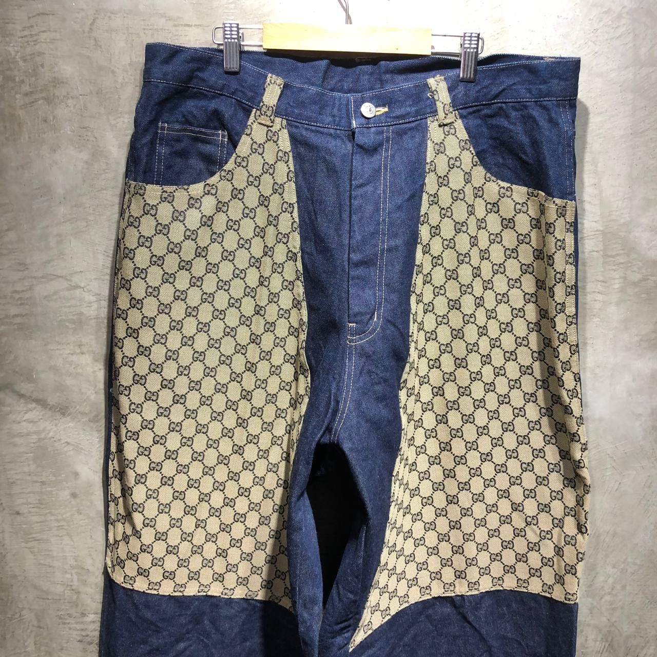 Gucci Gucci GG monogram Denim wide pants Size US 36 / EU 52 - 2 Thumbnail